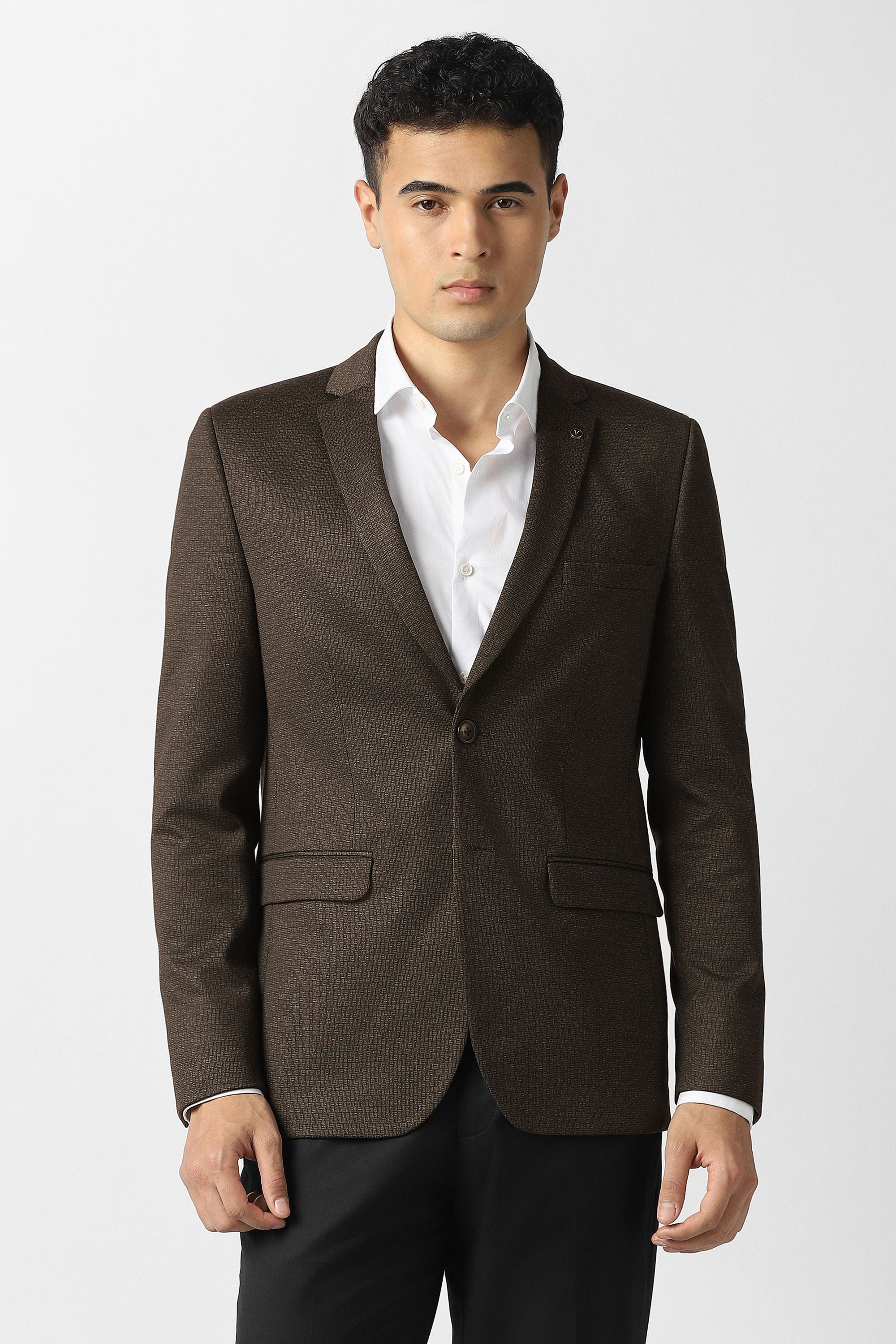 van heusen Men Printed Single Breasted Formal Blazer-picture-28