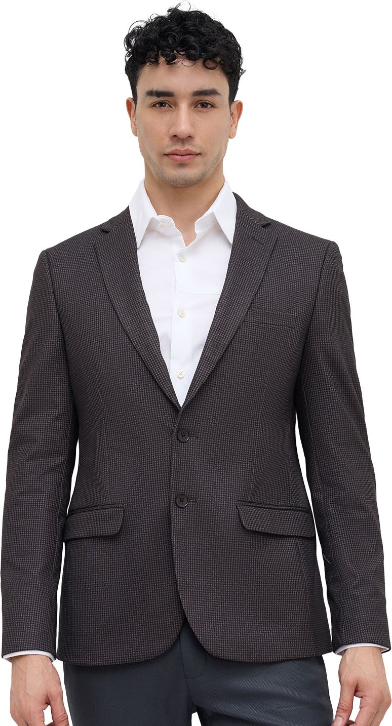 raymond Men Houndstooth Single Breasted Formal Blazer-picture-19