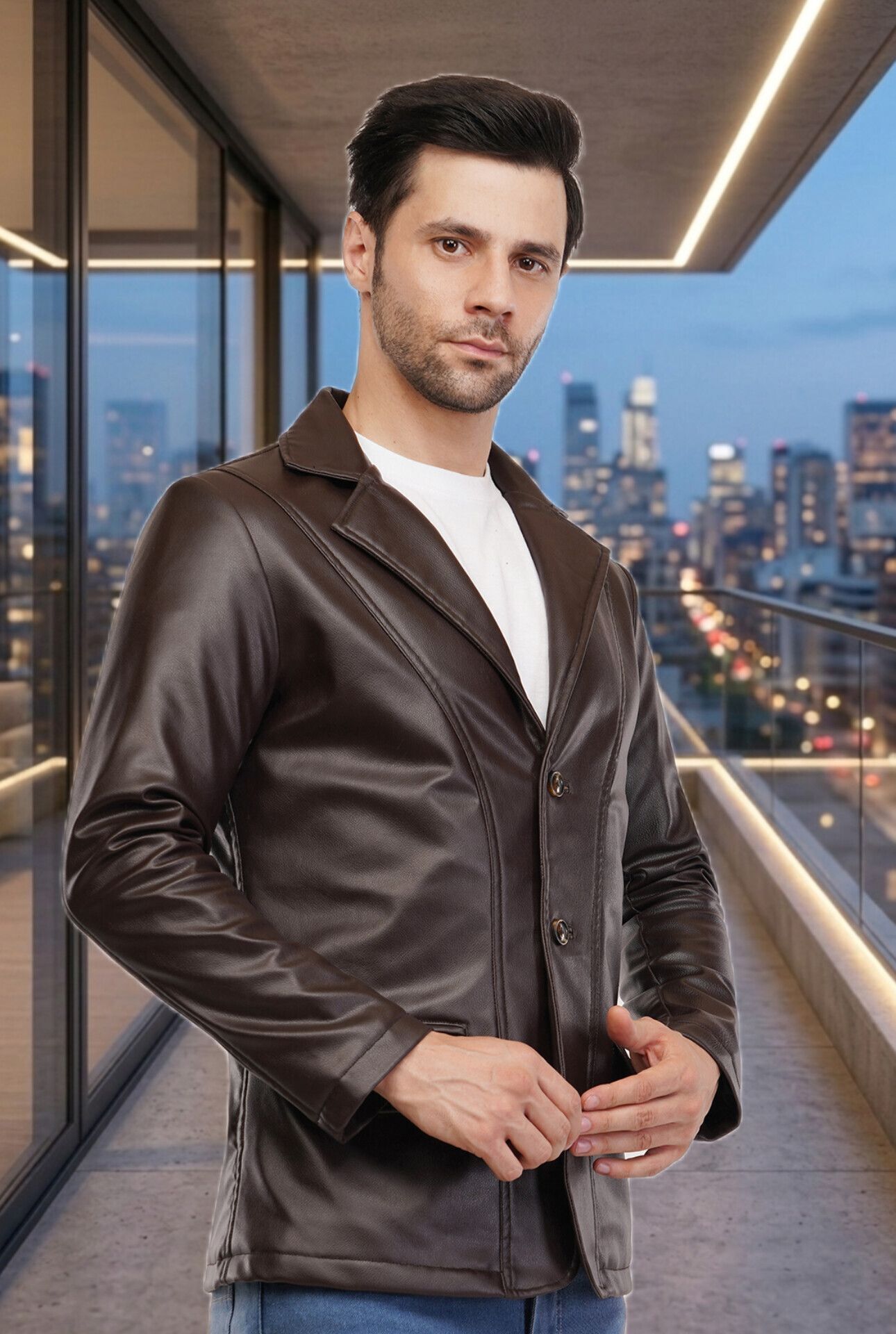 glycon Men Solid Single Breasted Casual Blazer-picture-15