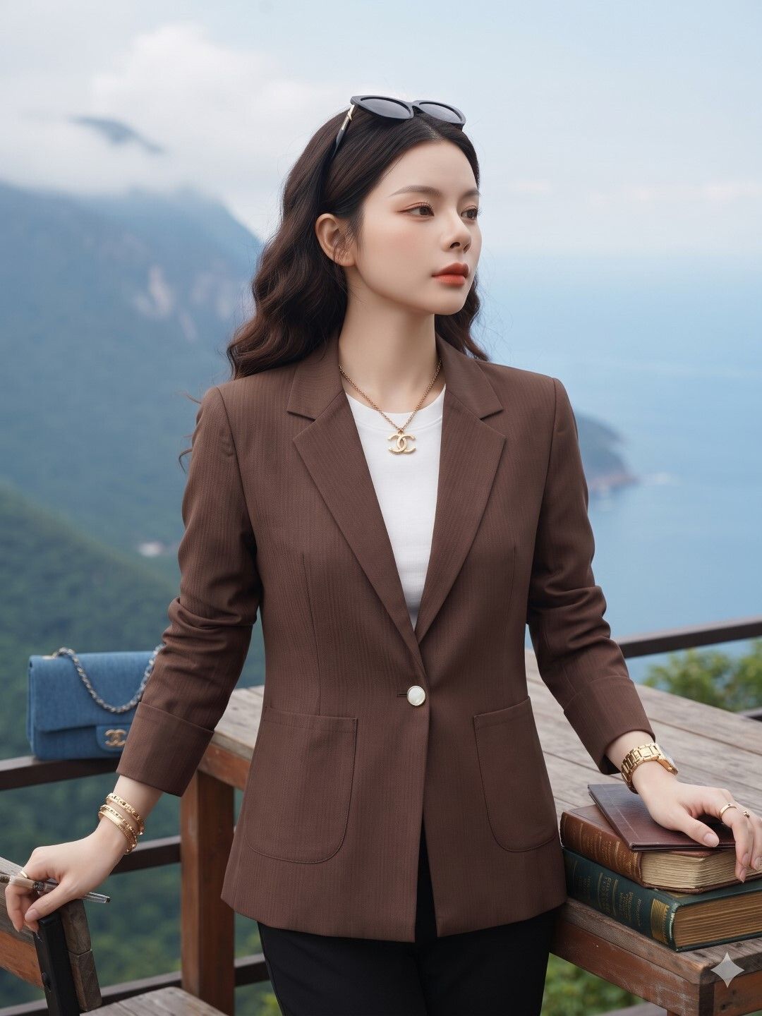 tinz Women Solid Single Breasted Formal Blazer-picture-33