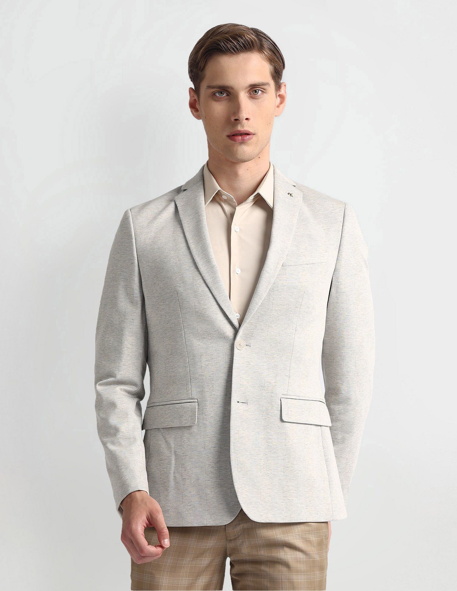 arrow Men Solid Single Breasted Formal Blazer-picture-20