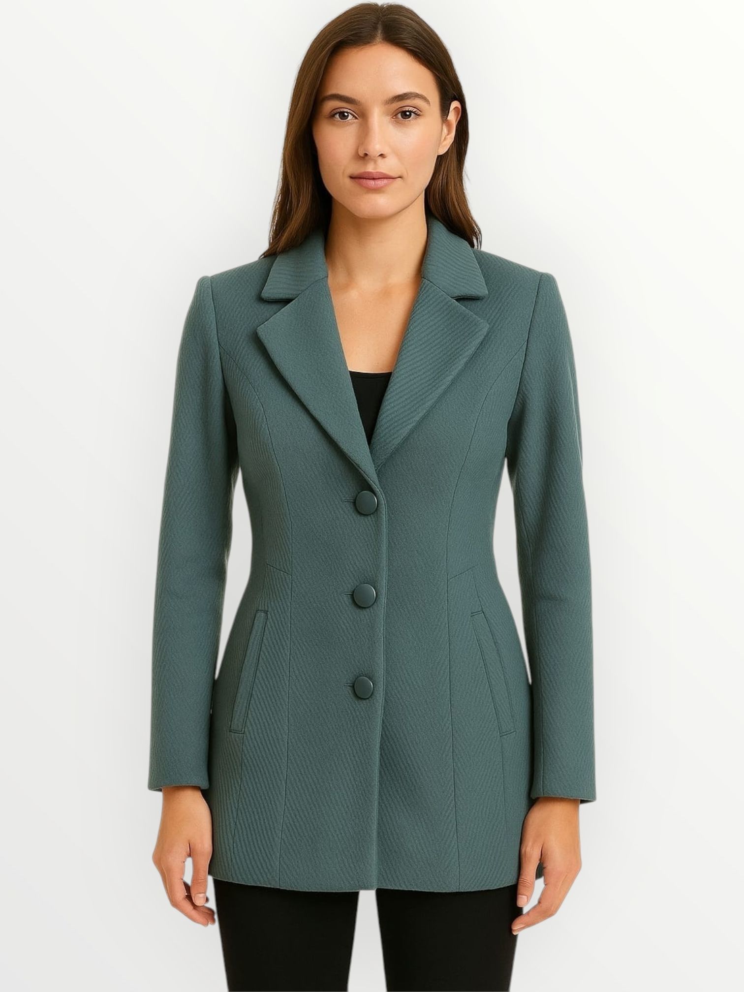 pepzo Women Solid Double Breasted Casual Blazer-picture-28