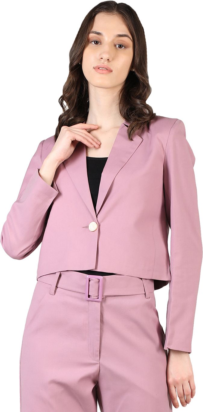 chkokko Women Solid Single Breasted Formal Blazer-picture-38