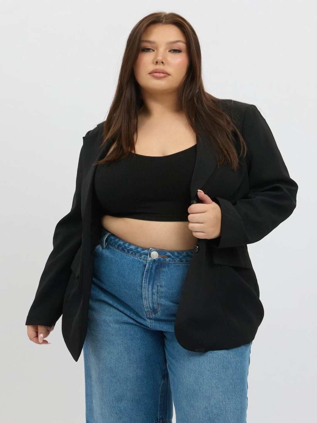 Women Solid Single Breasted Formal Blazer