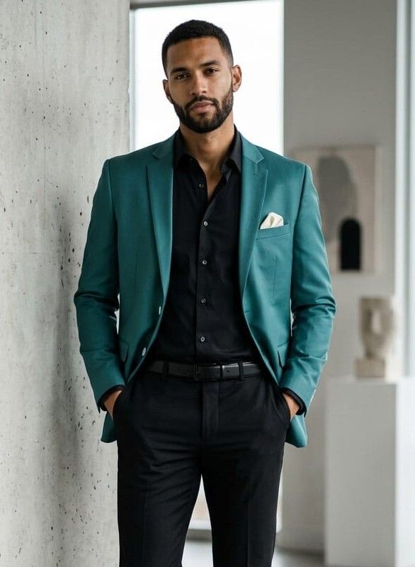 asthetic Men Solid Single Breasted Party, Festive, Formal, Wedding, Casual Blazer-picture-14