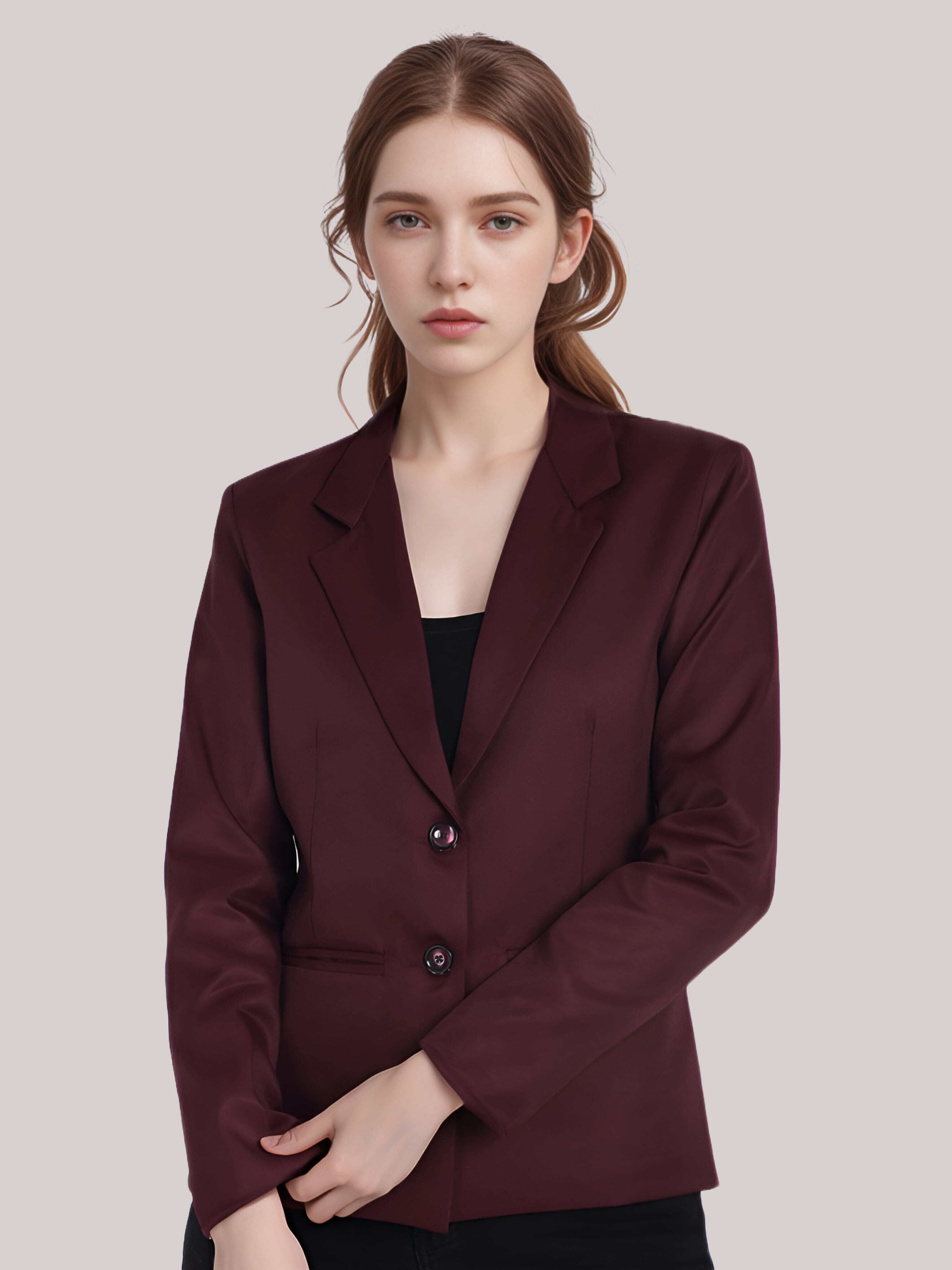 rocksy Women Solid Single Breasted Formal Blazer-picture-36