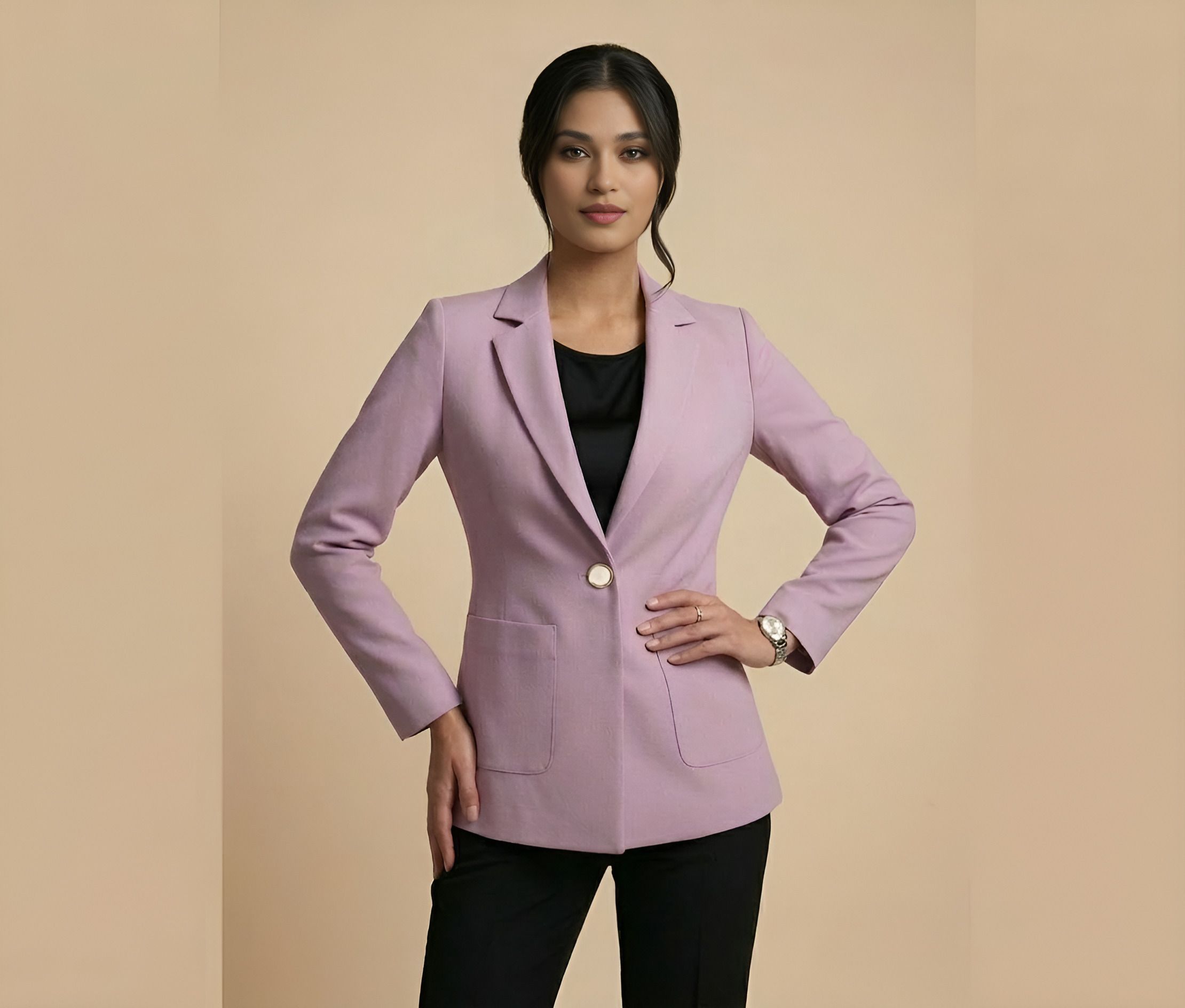 theclassictogs Women Solid Single Breasted Casual Blazer-picture-32