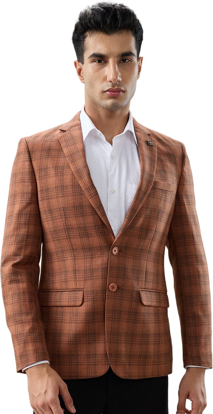 raymond Men Checkered Single Breasted Formal Blazer-picture-38