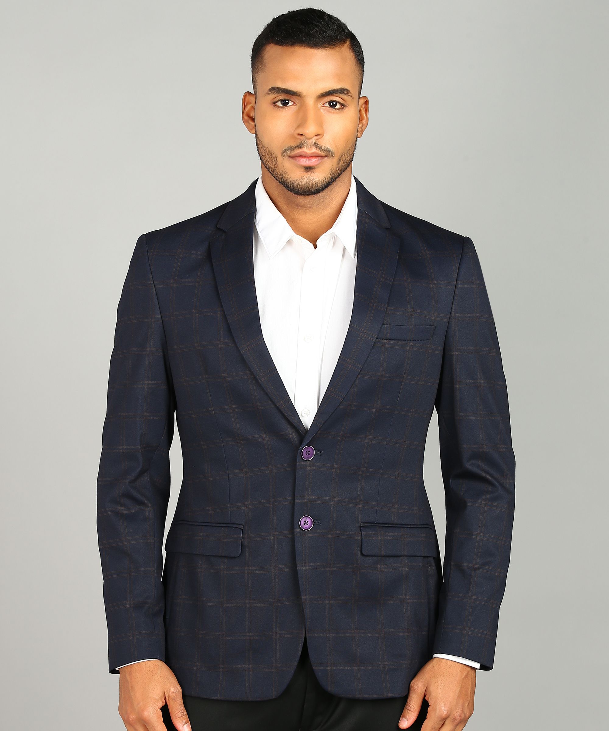raymond Men Checkered Single Breasted Formal Blazer-picture-27