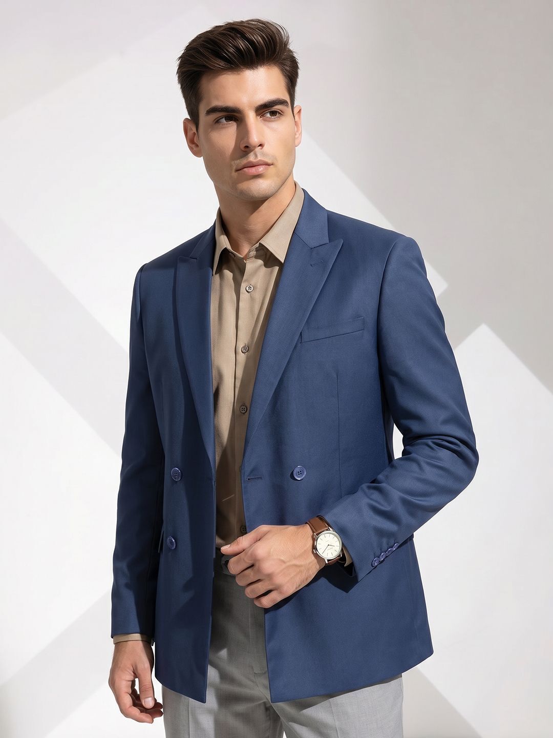 invictus Men Solid Single Breasted Formal Blazer-picture-33