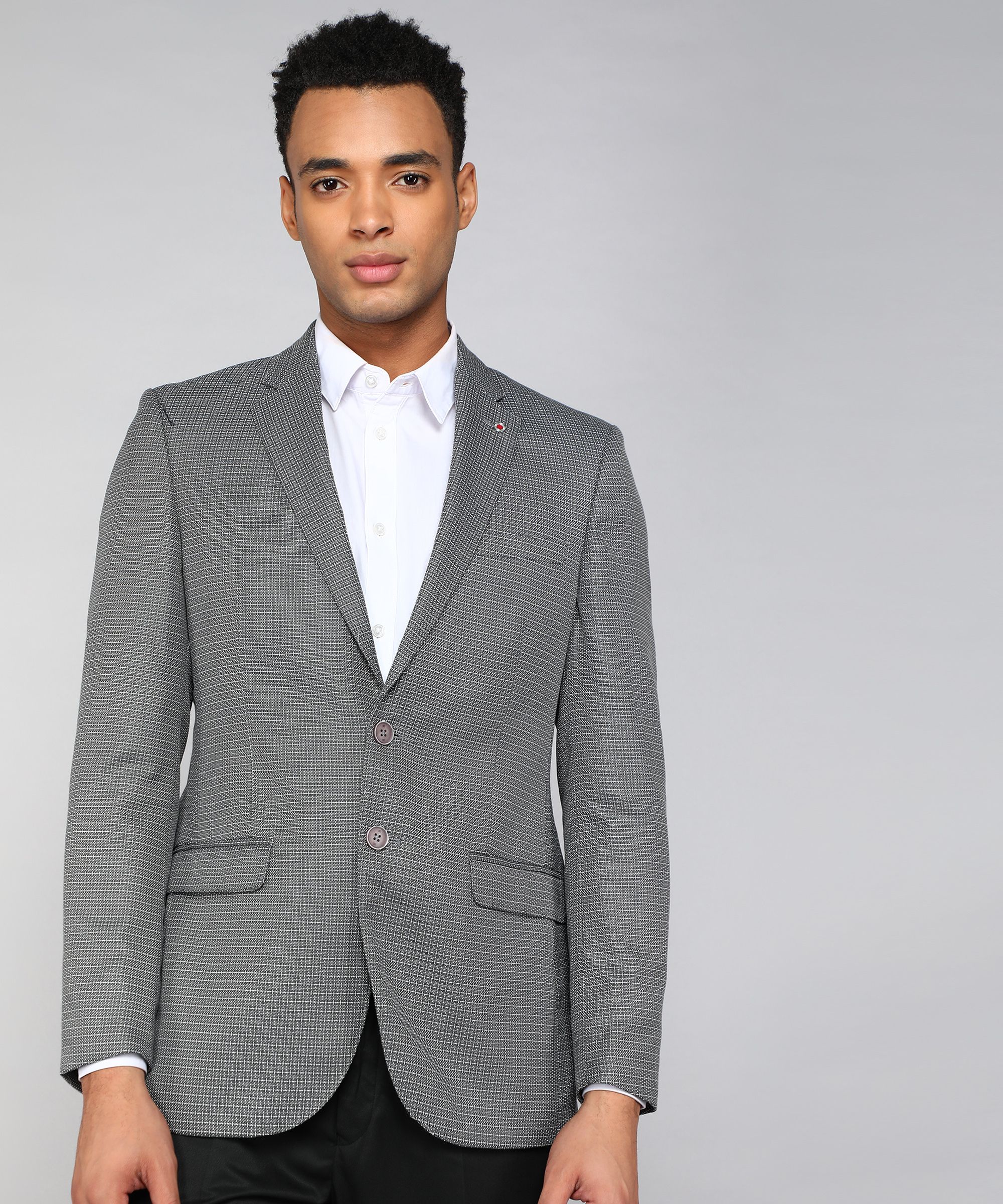 raymond Men Self Design Single Breasted Formal Blazer-picture-37