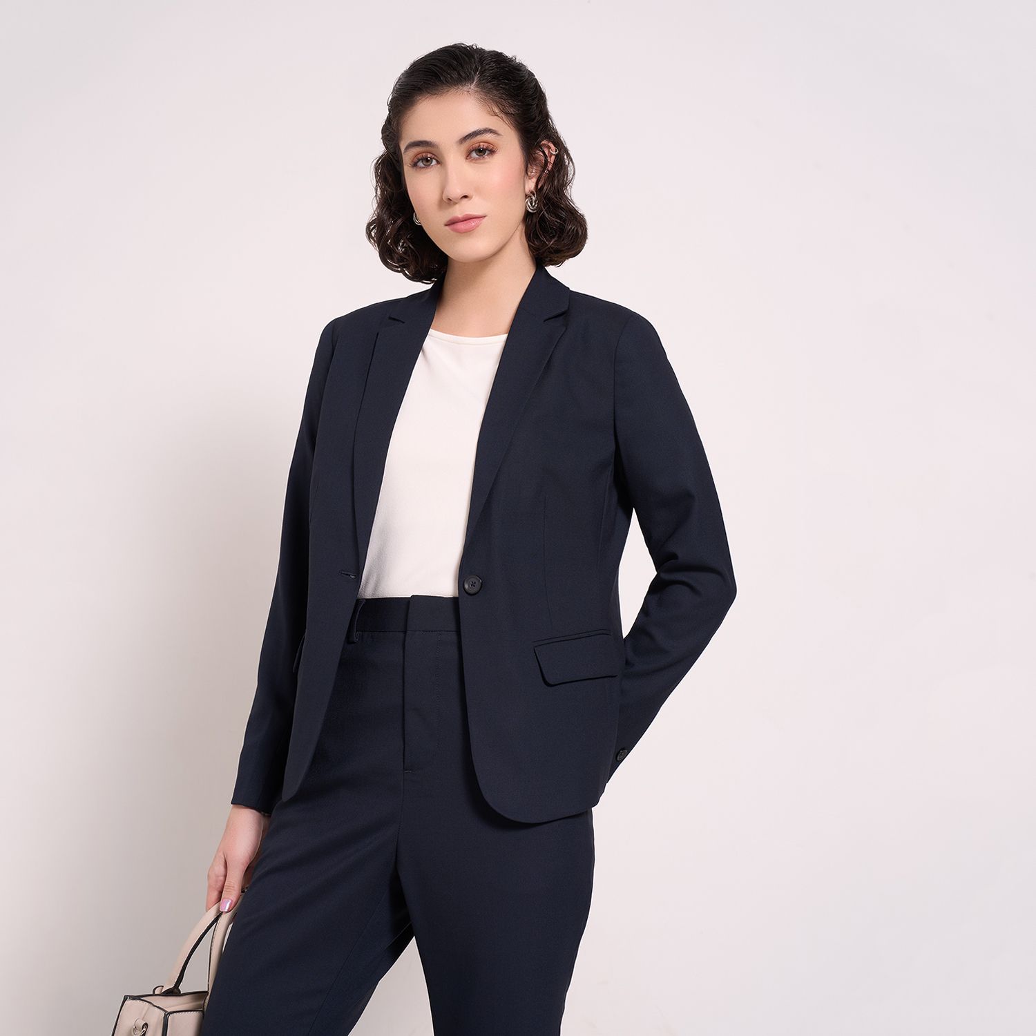 Women Solid Bandhgala Casual Blazer-image-47