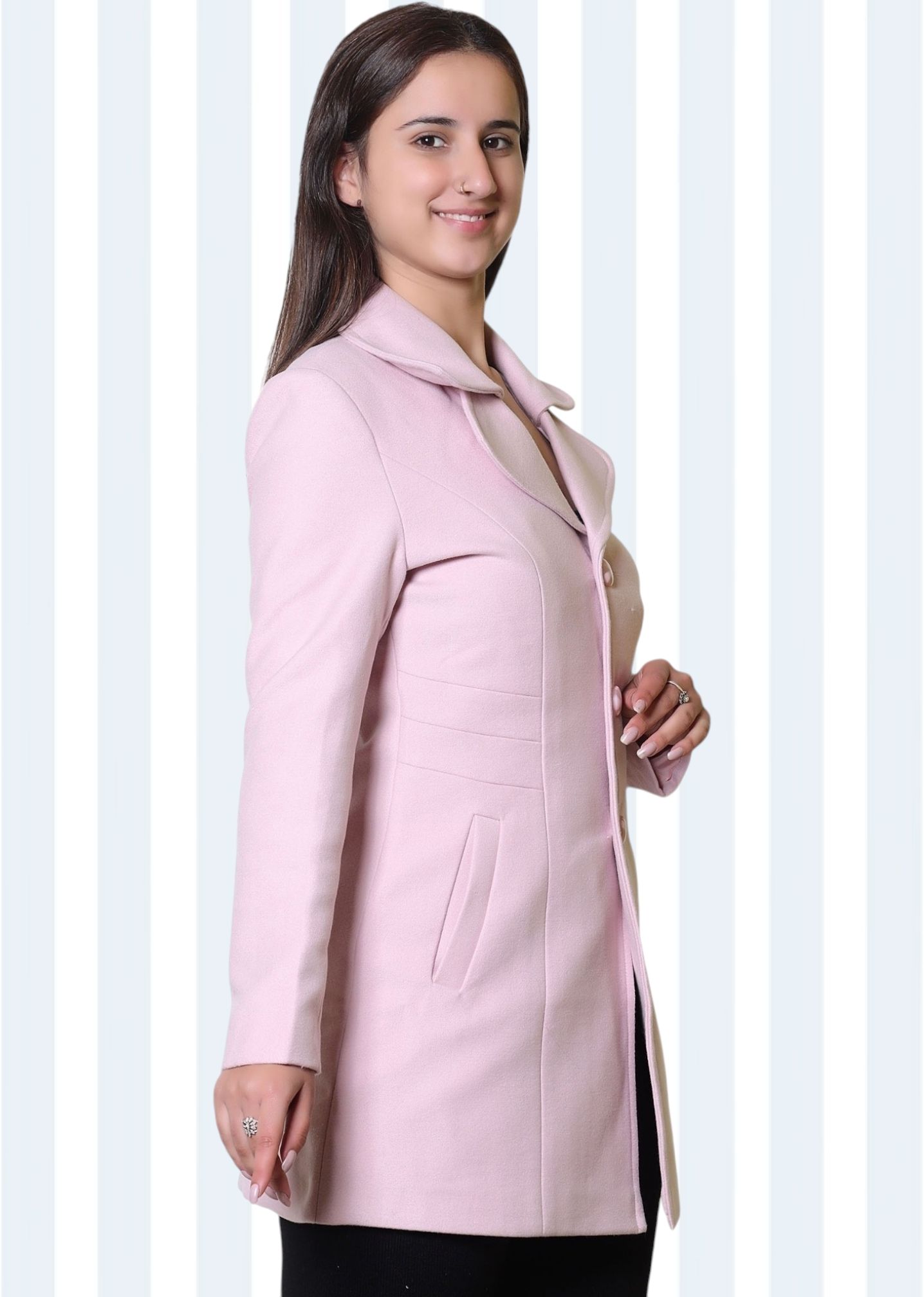 peeppzzoo Women Solid Single Breasted Casual Blazer-picture-14