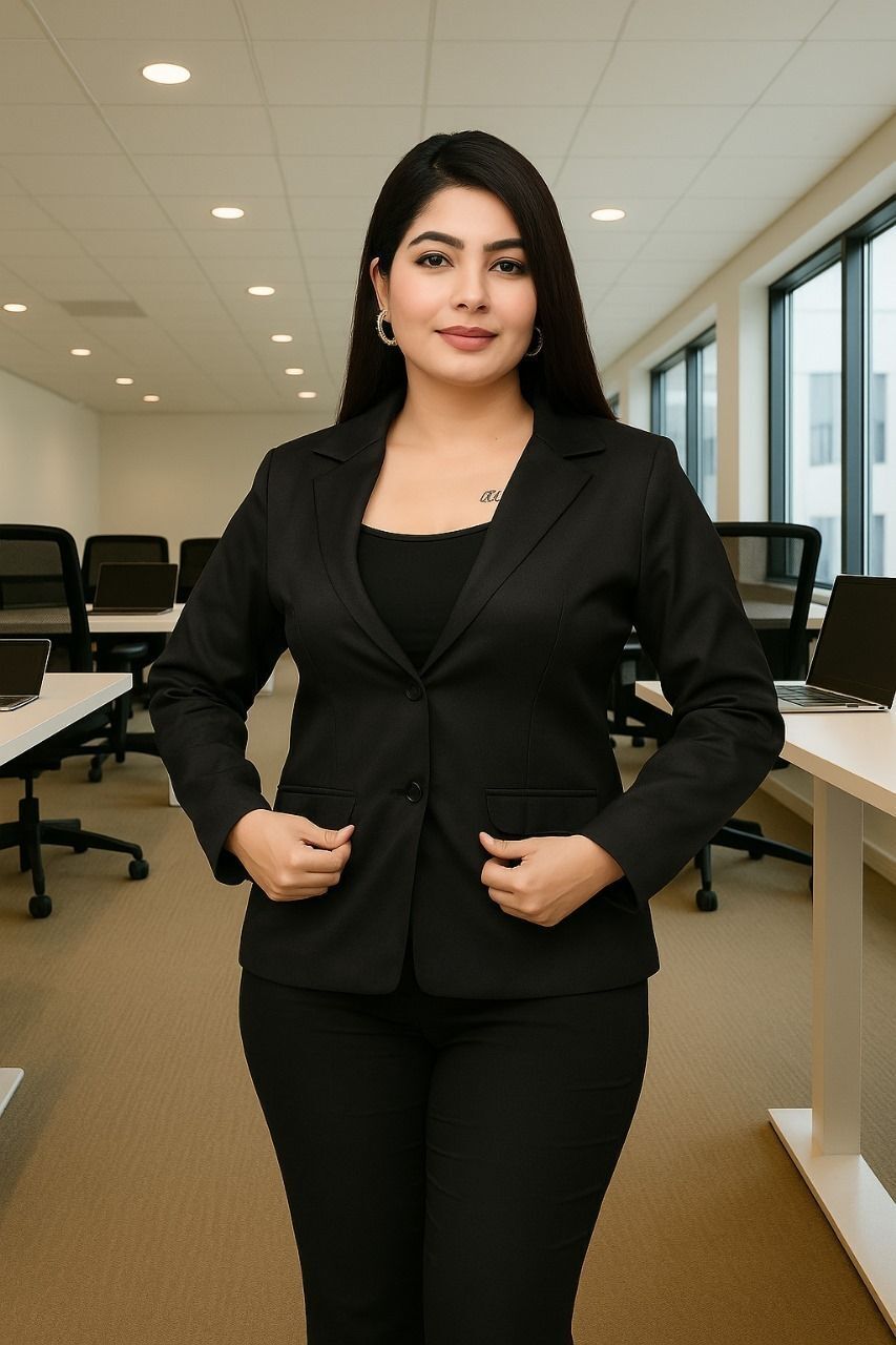 trendarc Women Solid Single Breasted Formal Blazer-picture-42