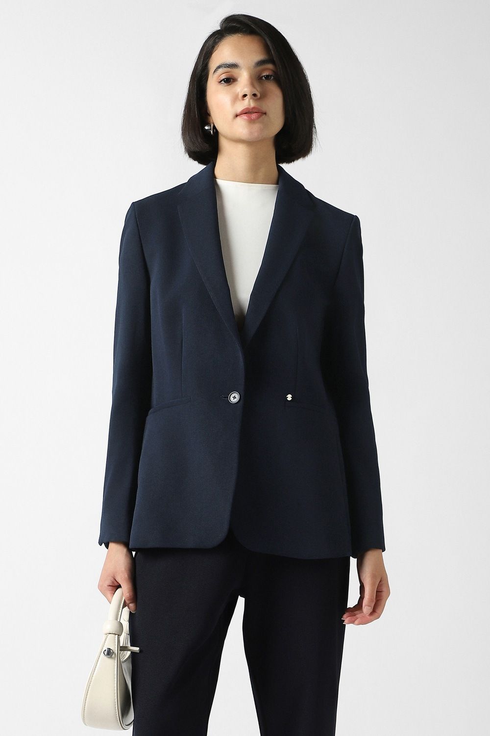 van heusen Women Solid Single Breasted Formal Blazer-picture-12