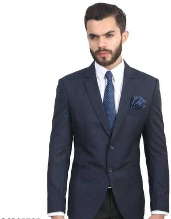 Men Solid Single Breasted Formal Blazer-image-9