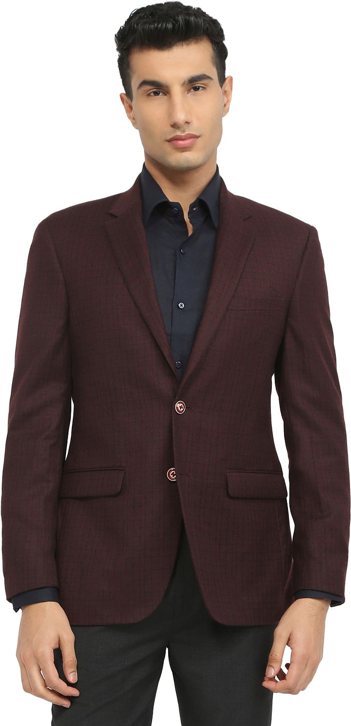 Men Checkered Single Breasted Casual Blazer-image-45