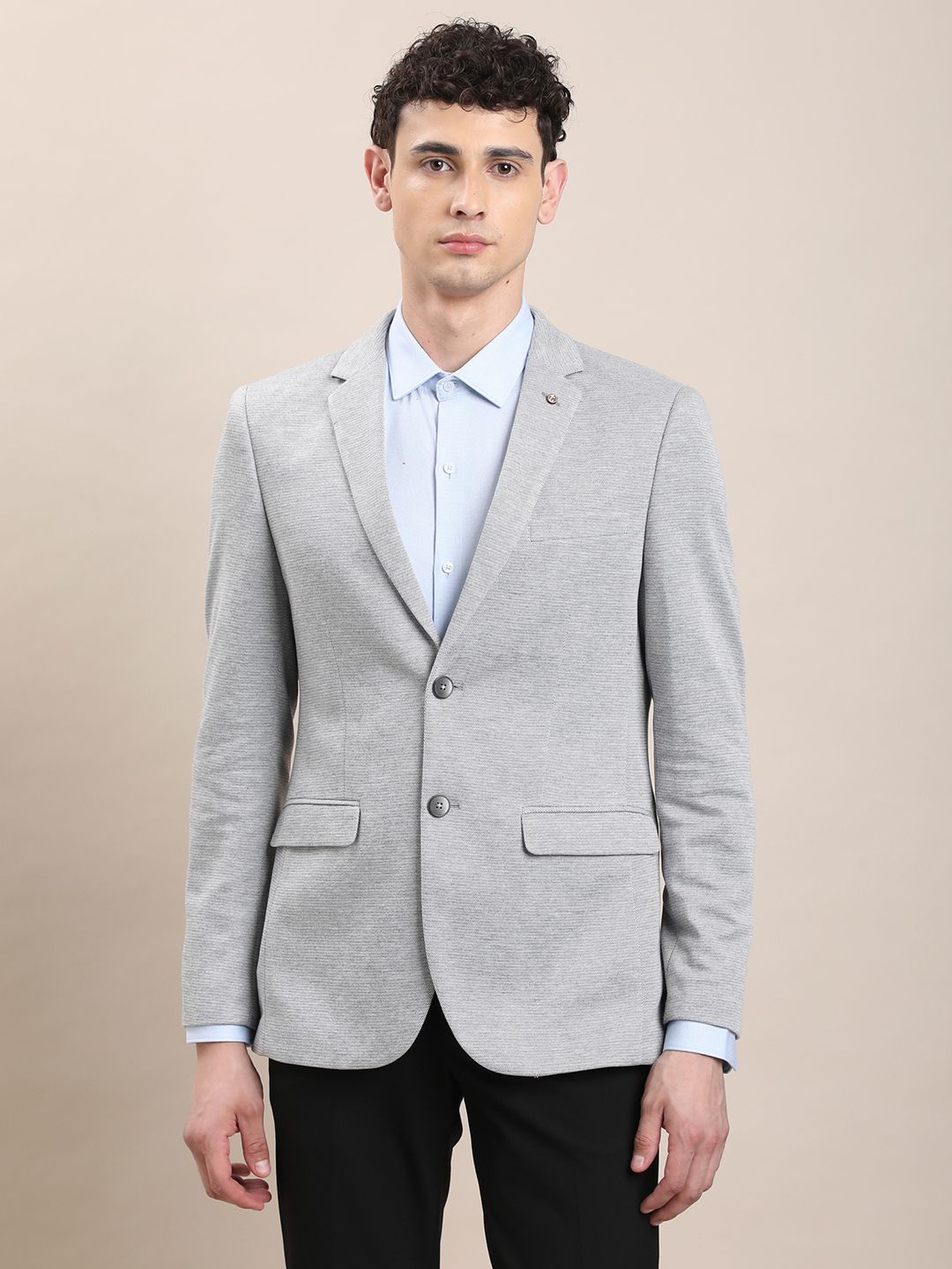 turtle Men Solid Single Breasted Casual Blazer-picture-23