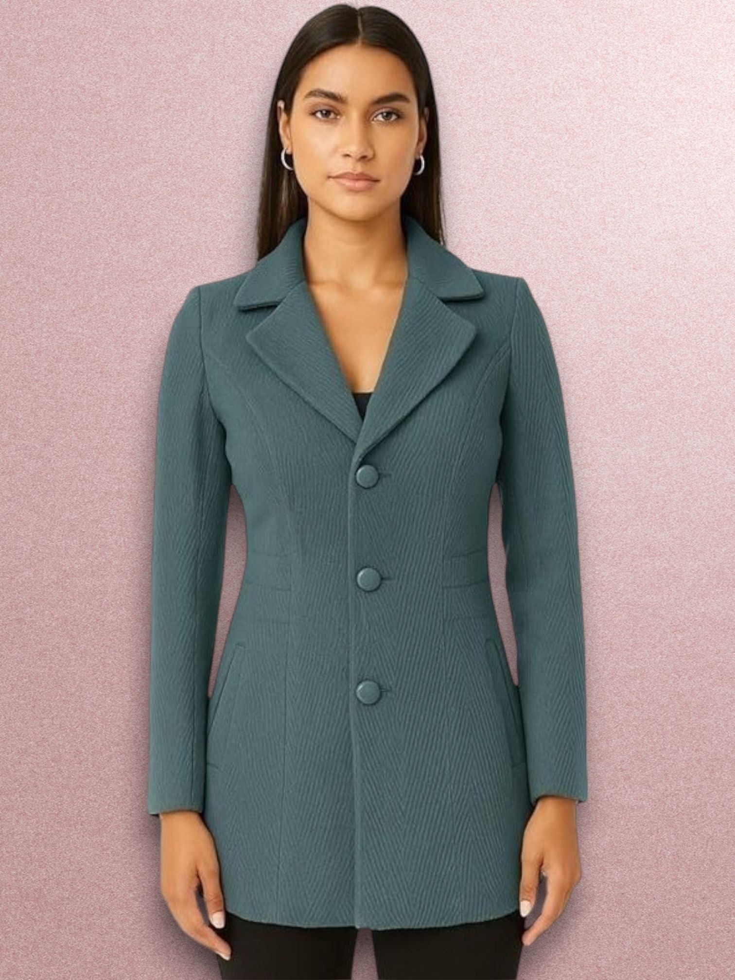pepzoo Women Solid Double Breasted Casual Blazer-picture-27