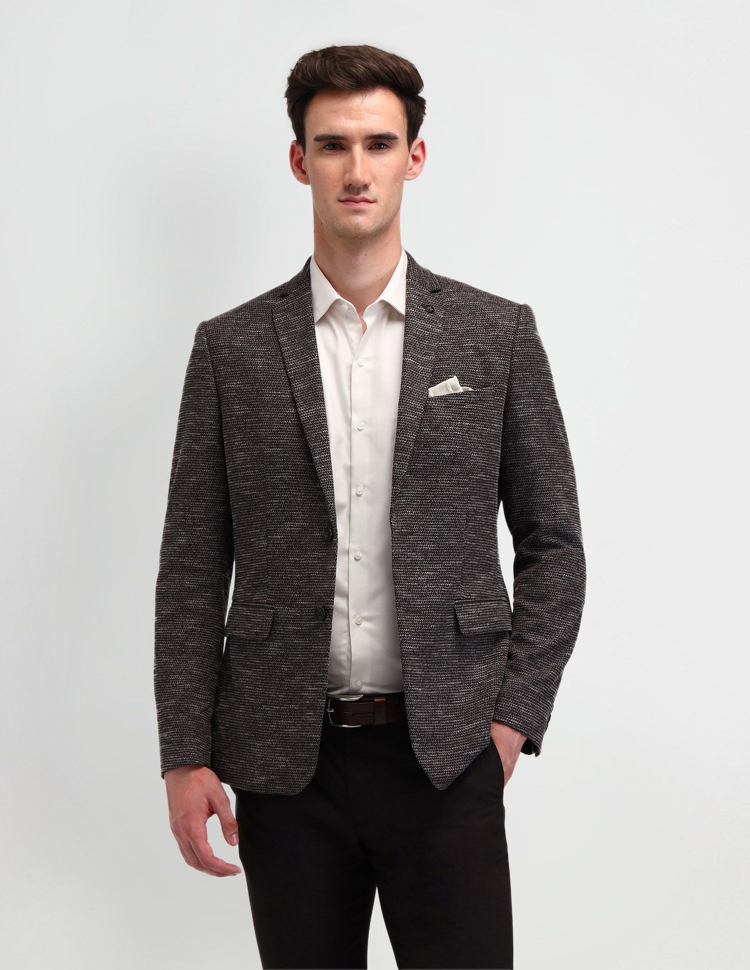 arrow Men Printed Single Breasted Formal Blazer-picture-40