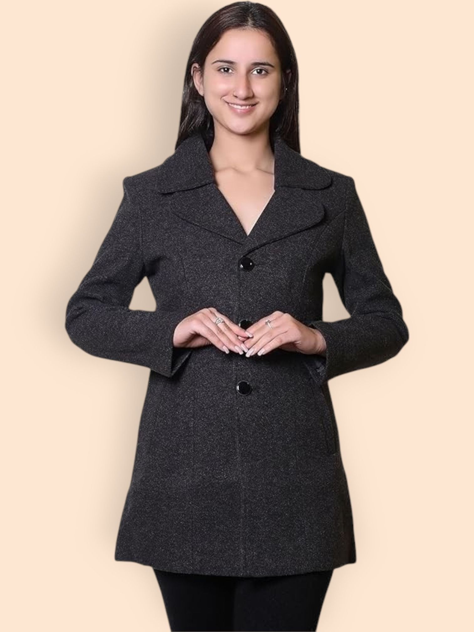 troo blue Women Solid Double Breasted Casual Blazer-picture-11