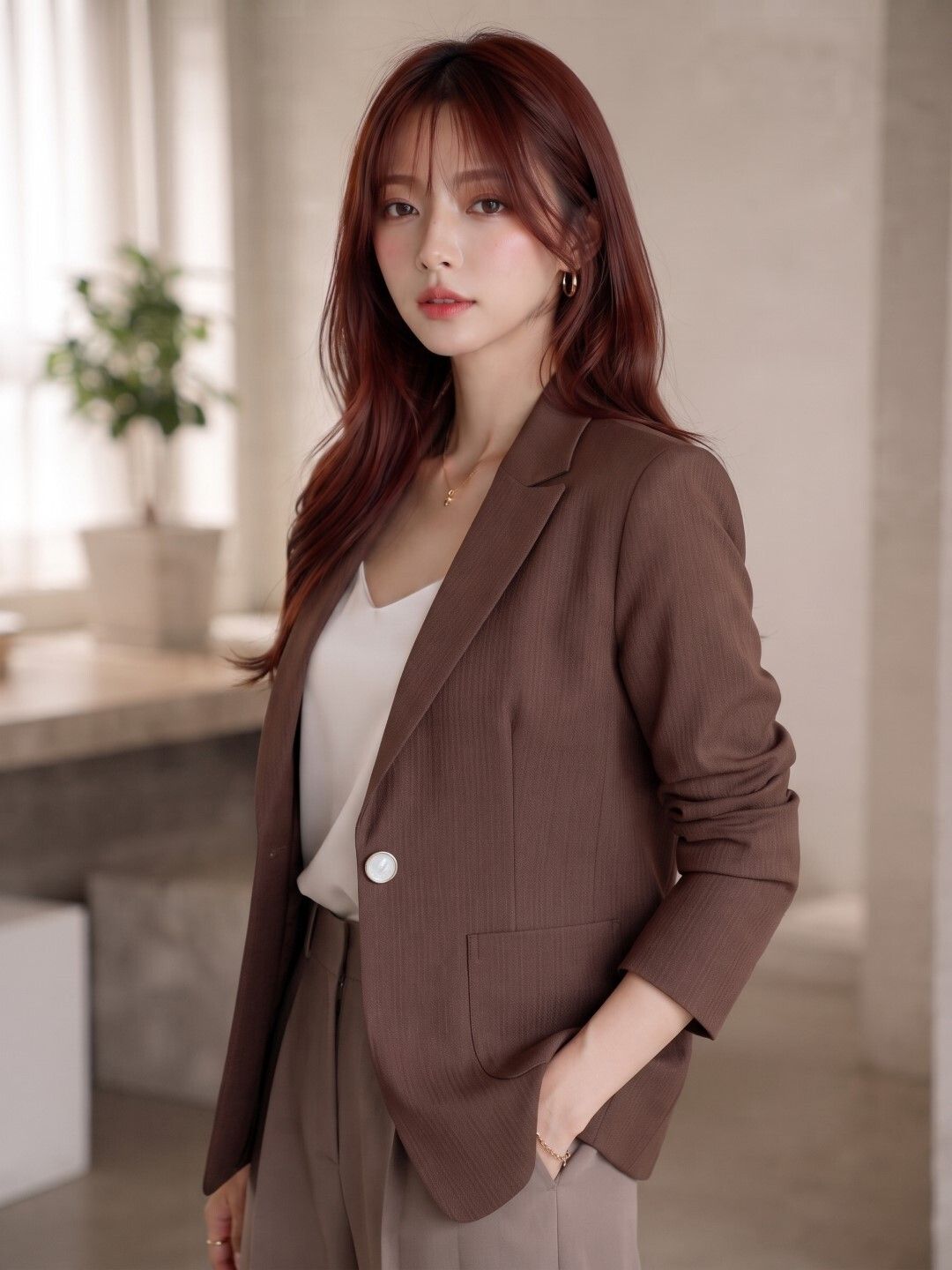 tinz Women Solid Single Breasted Casual Blazer-picture-35
