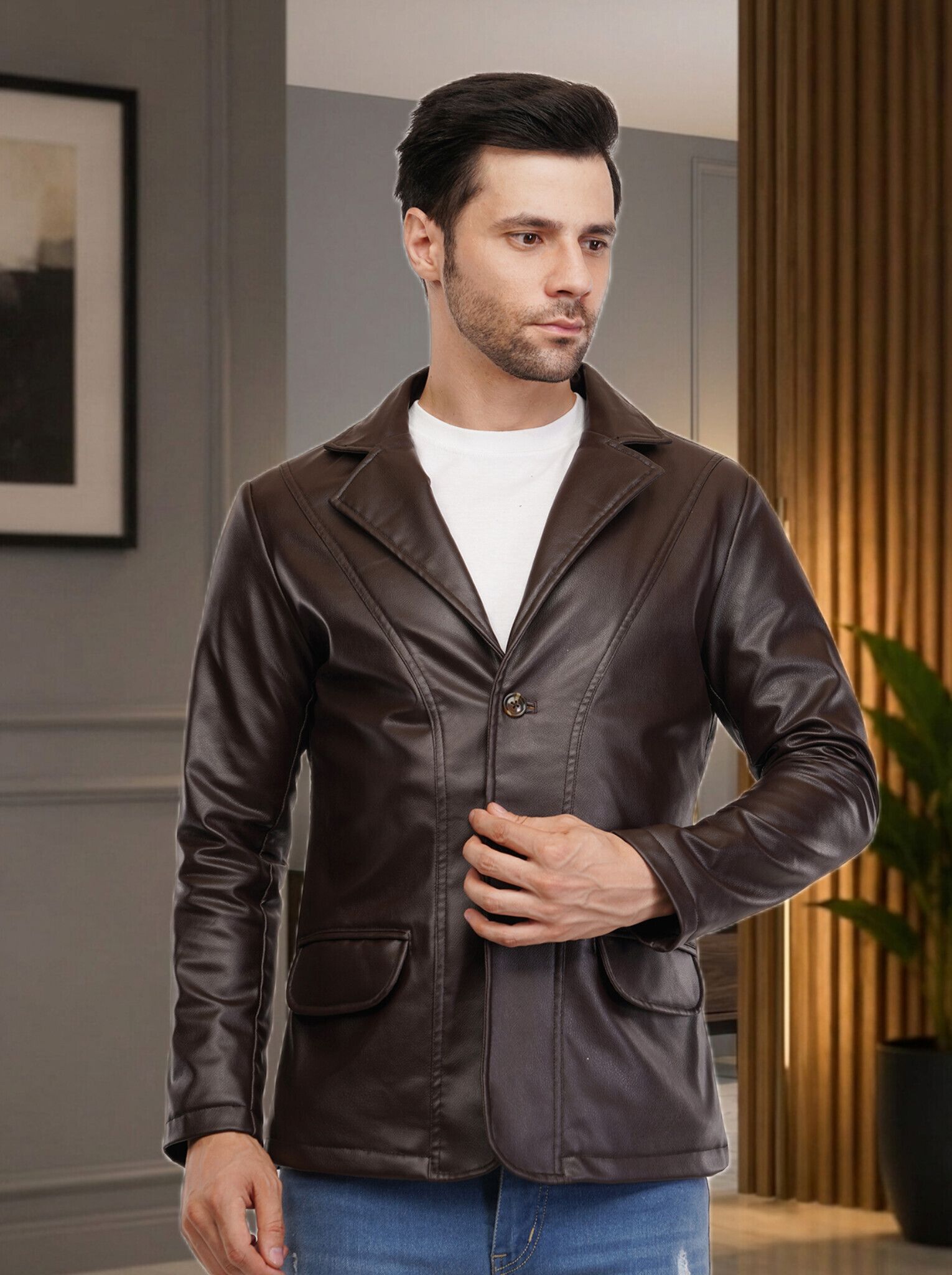 glycon Men Solid Single Breasted Casual Blazer-picture-12