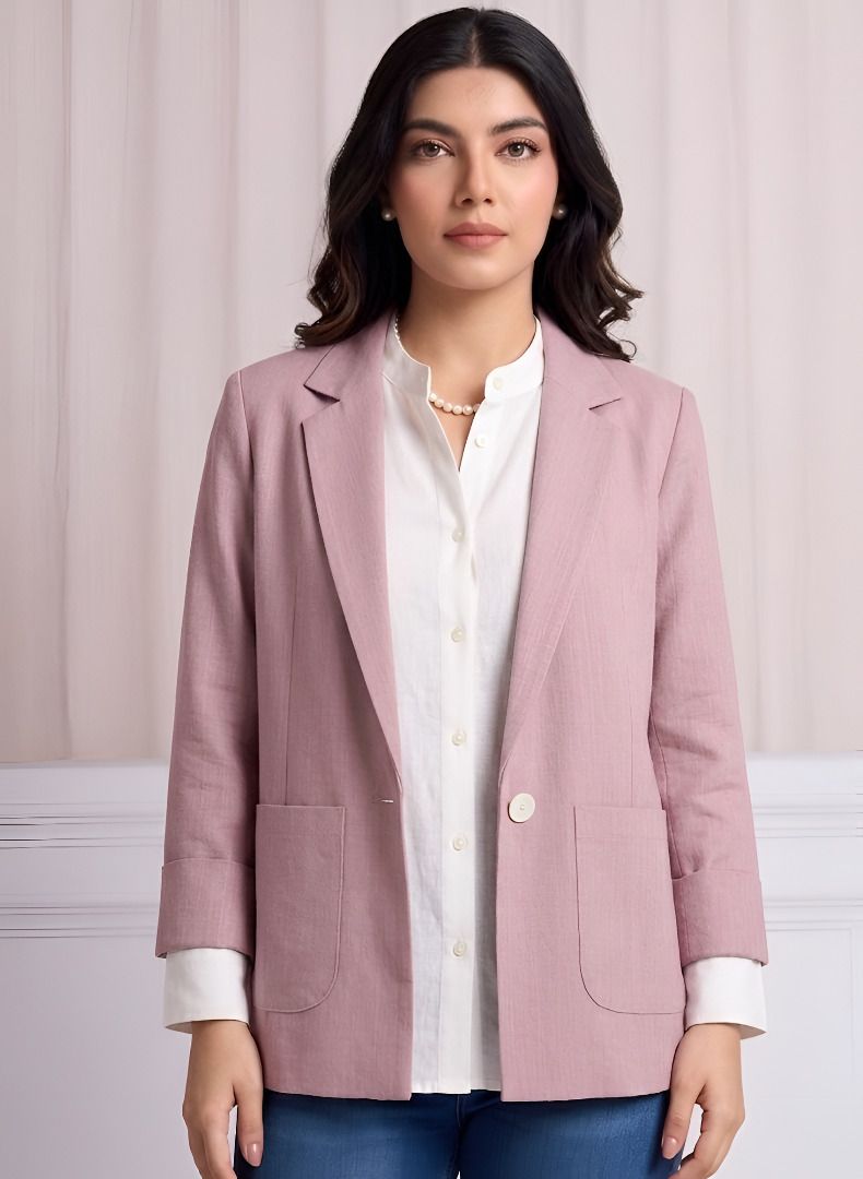 cadmon Women Solid Single Breasted Casual Blazer-picture-29