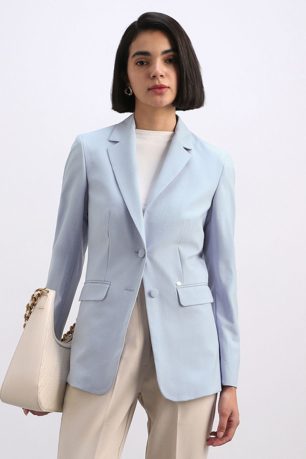allen solly Women Solid Single Breasted Formal Blazer-picture-46