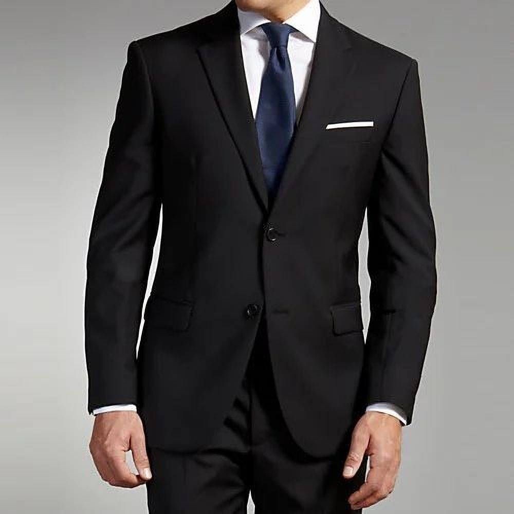 Men Solid Double Breasted Formal Blazer