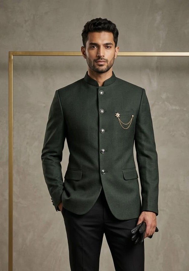 asthetic Men Self Design Bandhgala Party, Festive, Formal, Wedding, Casual Blazer-picture-19