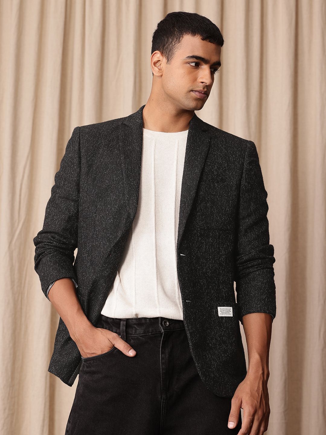 mr bowerbird Men Self Design Single Breasted Formal Blazer-picture-20