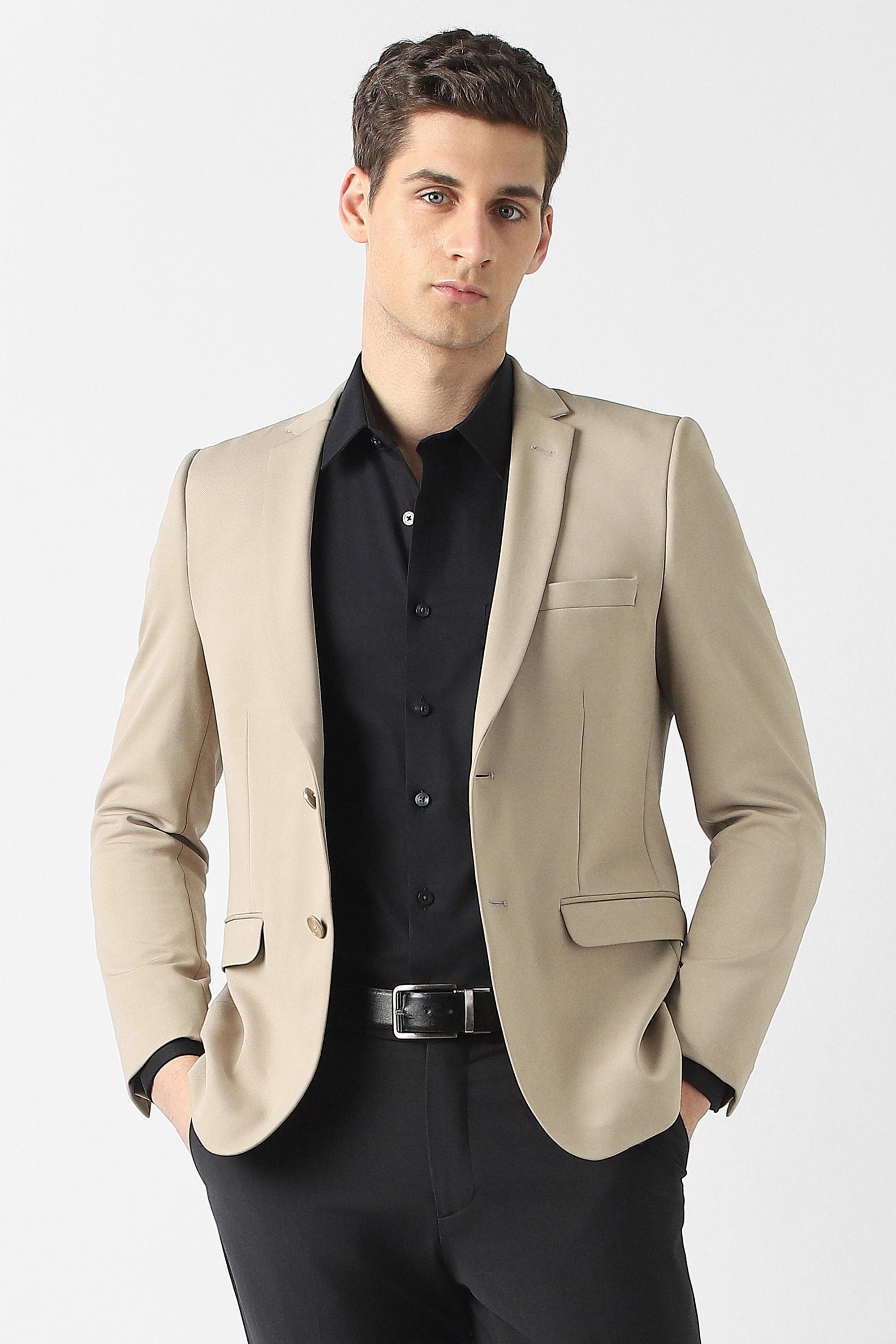 van heusen Men Self Design Single Breasted Formal Blazer-picture-33