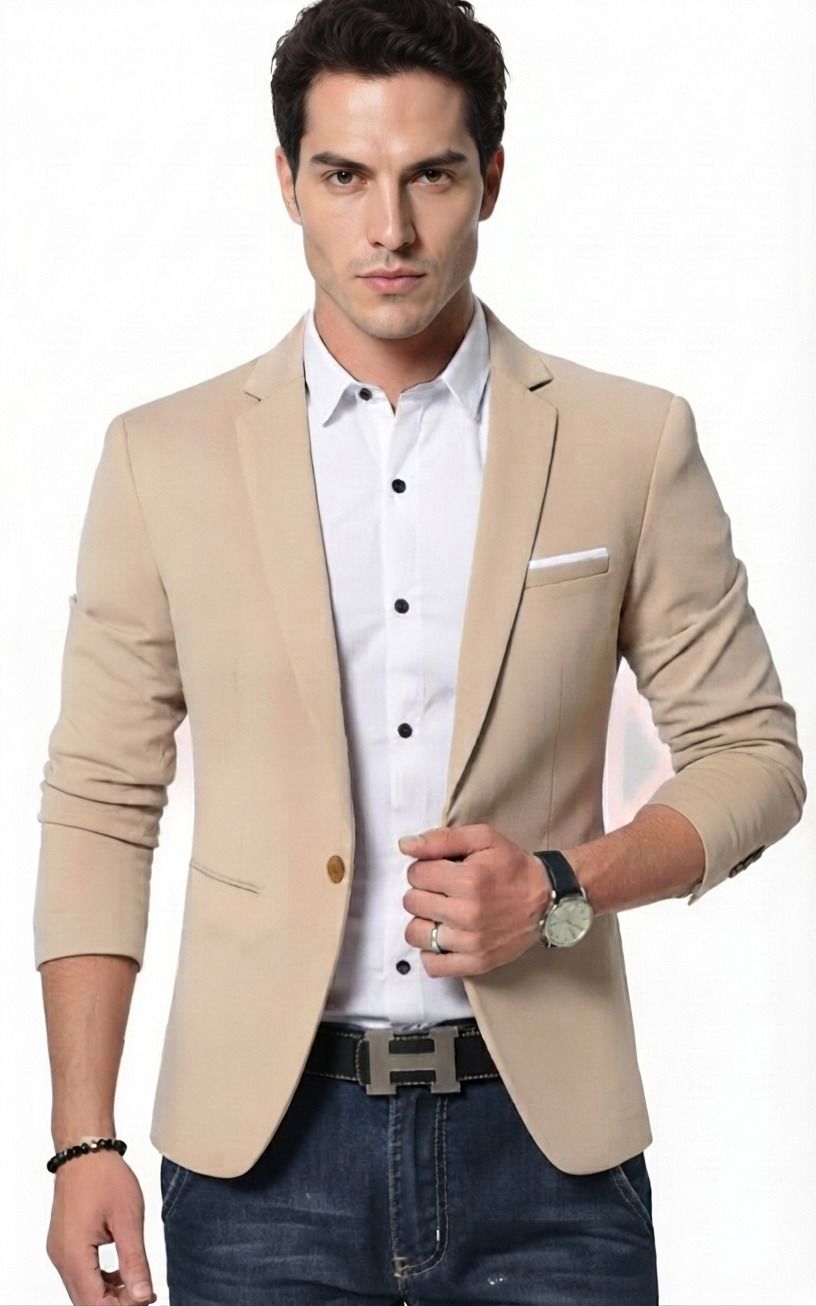 darbar in Men Solid Single Breasted Casual, Formal, Festive & Wedding, Party Blazer-picture-35