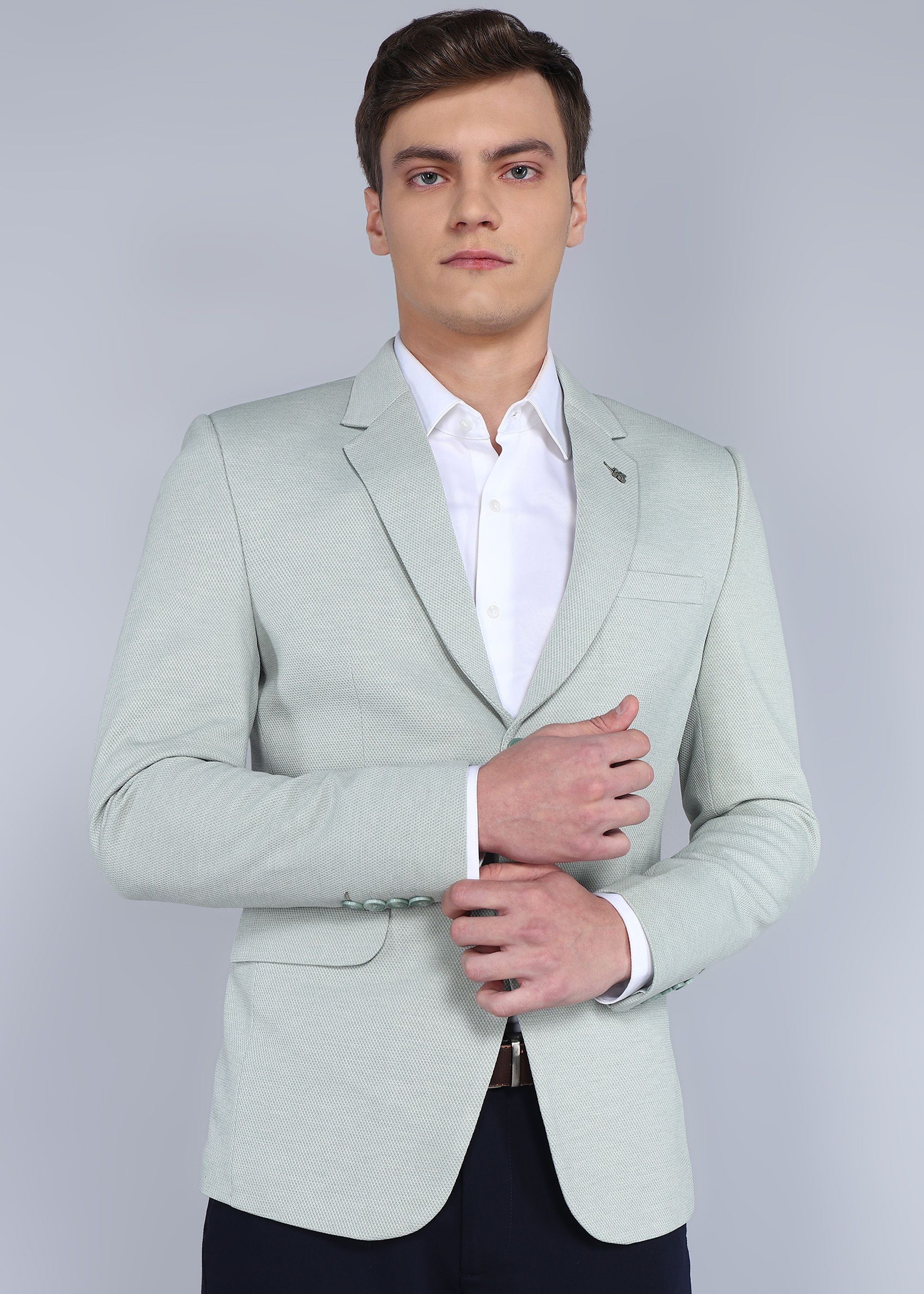 killer Men Solid Single Breasted Casual Blazer-picture-21