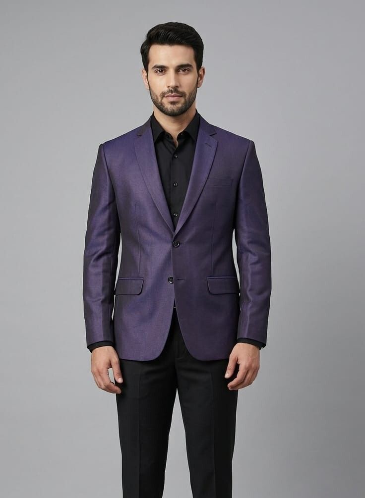 asthetic Men Solid Single Breasted Party, Festive, Formal, Wedding, Casual Blazer-picture-18