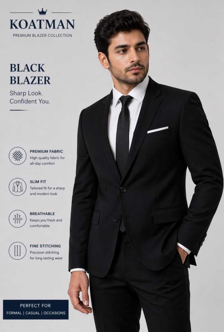 koat man Men Solid Single Breasted Casual, Formal Blazer-picture-12