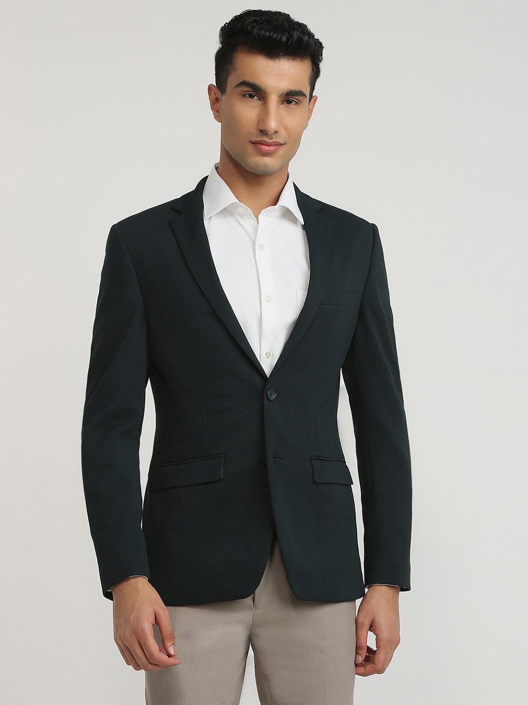 park avenue Men Solid Bandhgala Formal Blazer-picture-29