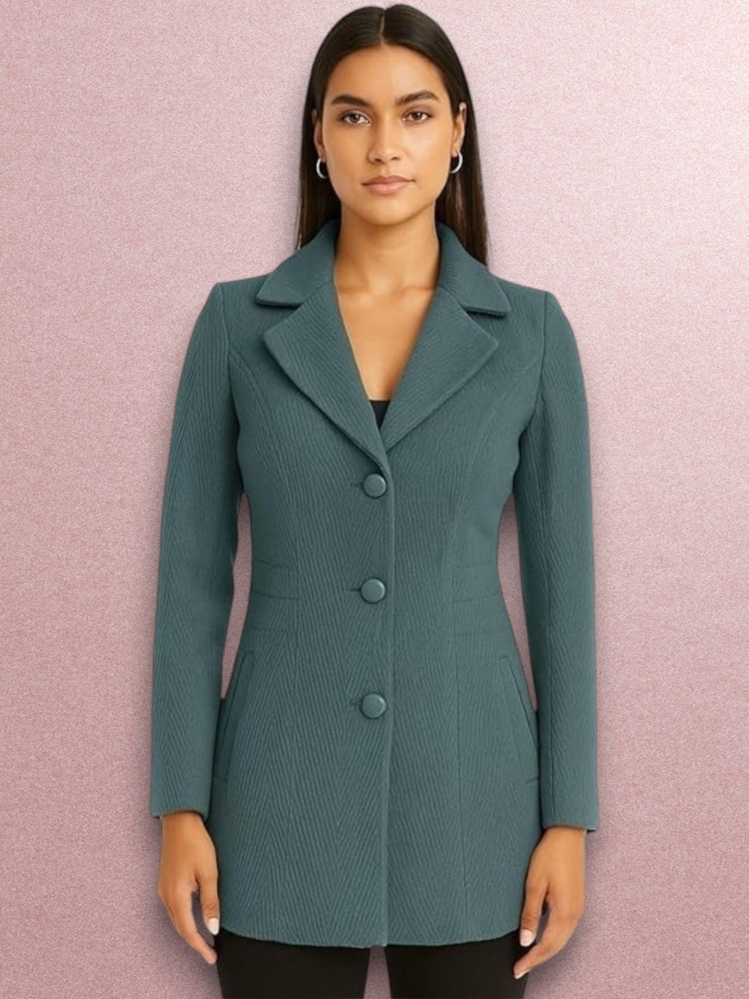 pepzoo Women Solid Double Breasted Casual Blazer-picture-23