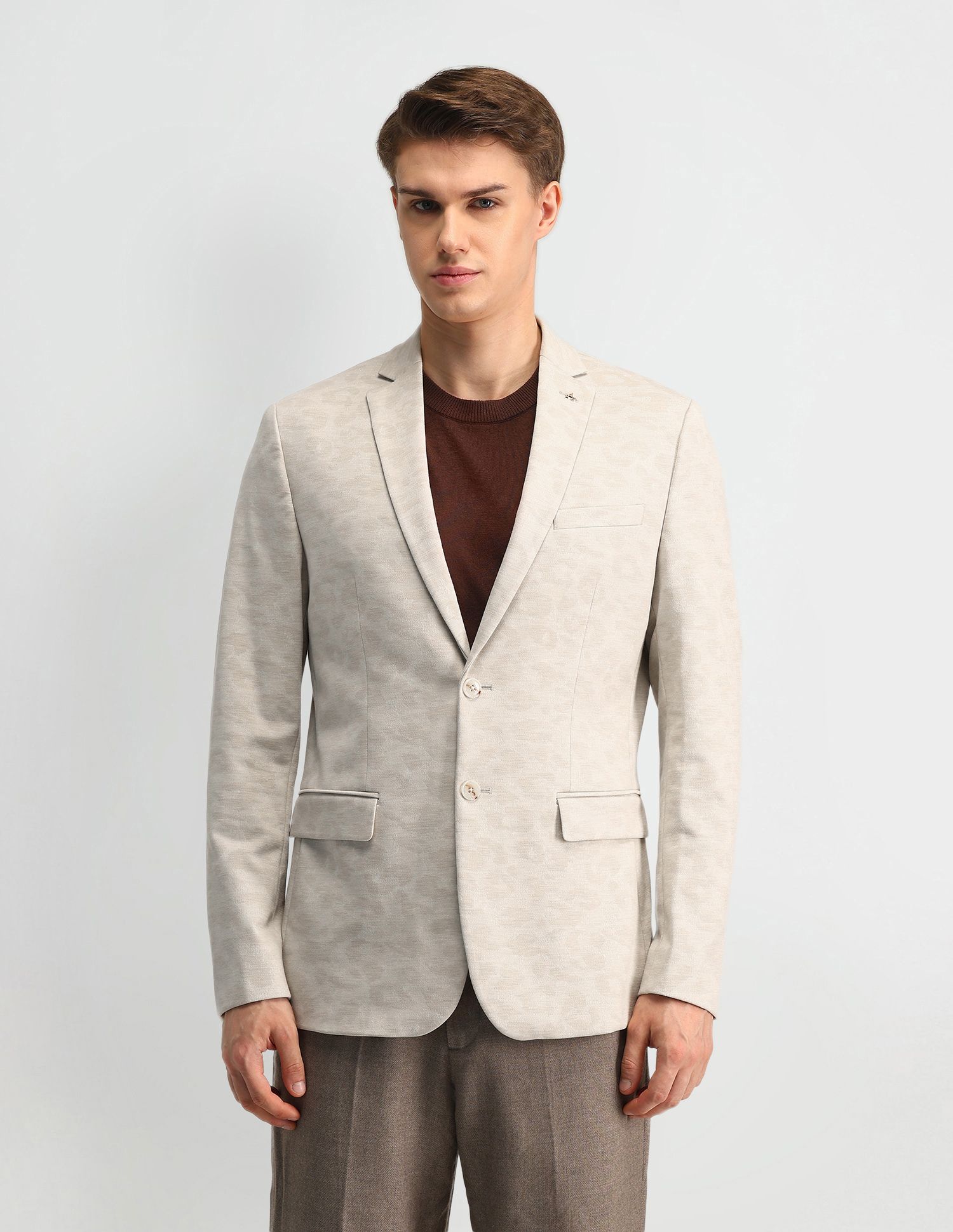 arrow Men Solid Single Breasted Formal Blazer-picture-28