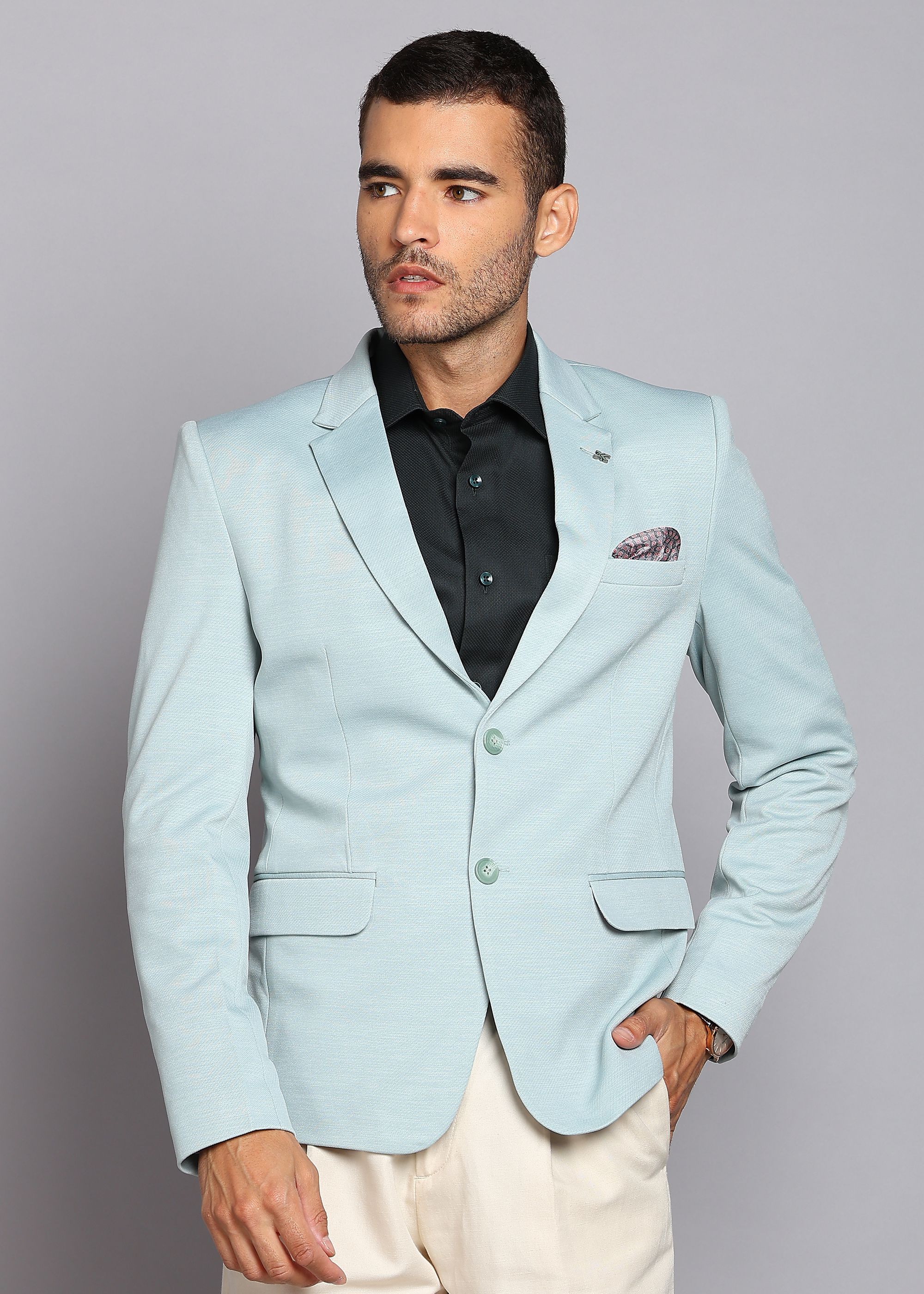 killer Men Solid Single Breasted Casual Blazer-picture-23