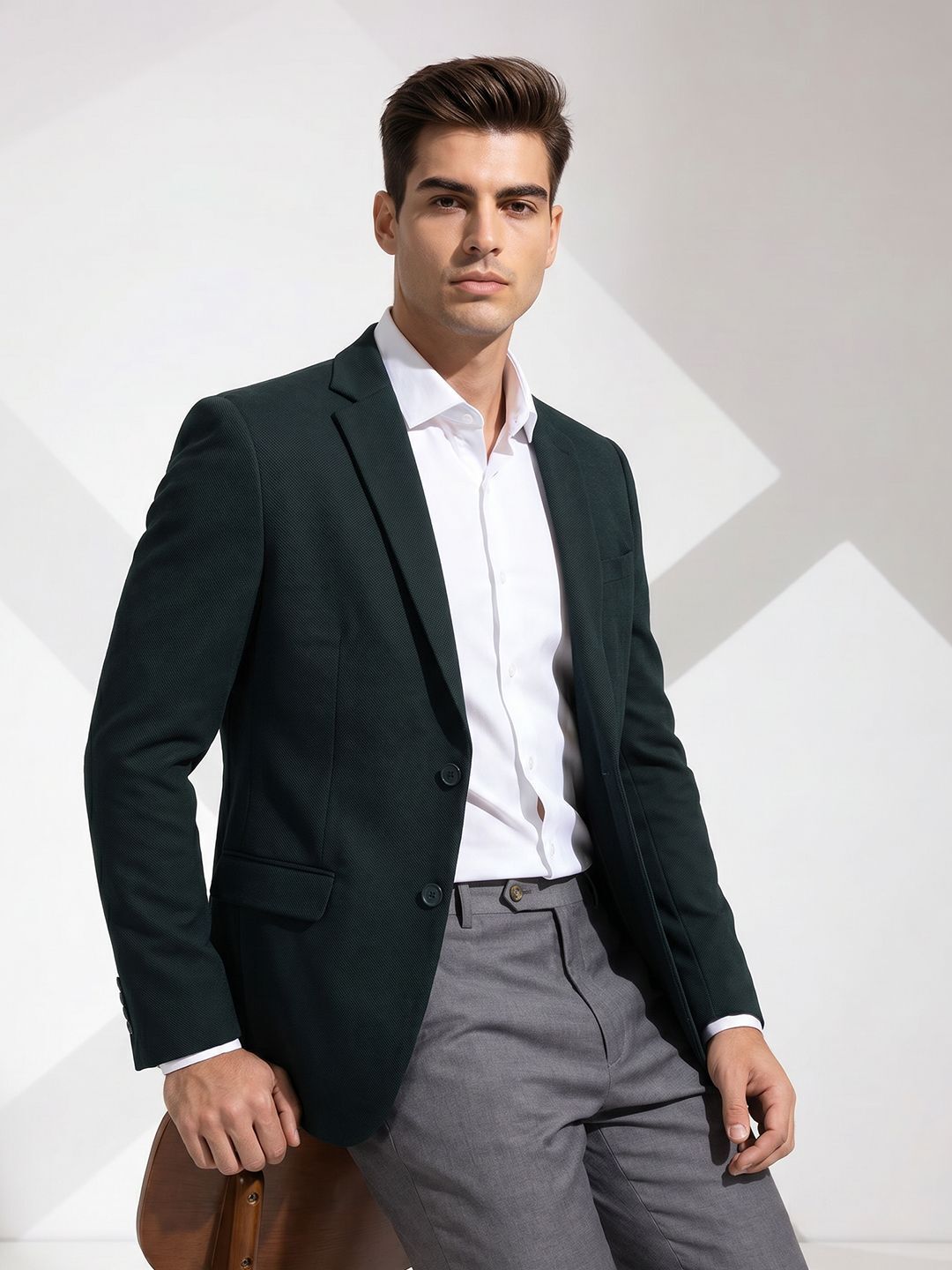 invictus Men Solid Single Breasted Formal Blazer-picture-29