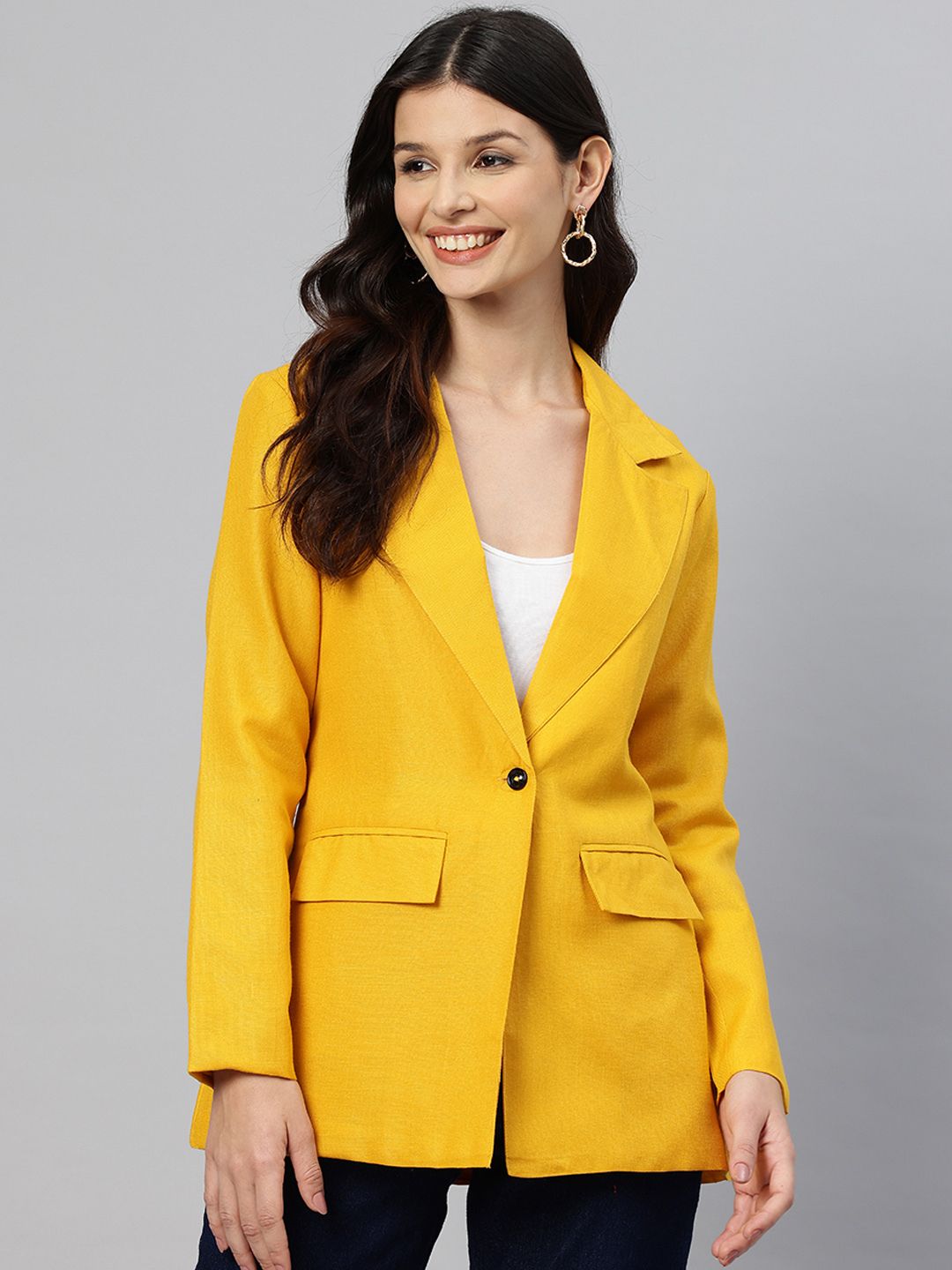 cottinfab Women Solid Single Breasted Formal Blazer-picture-13