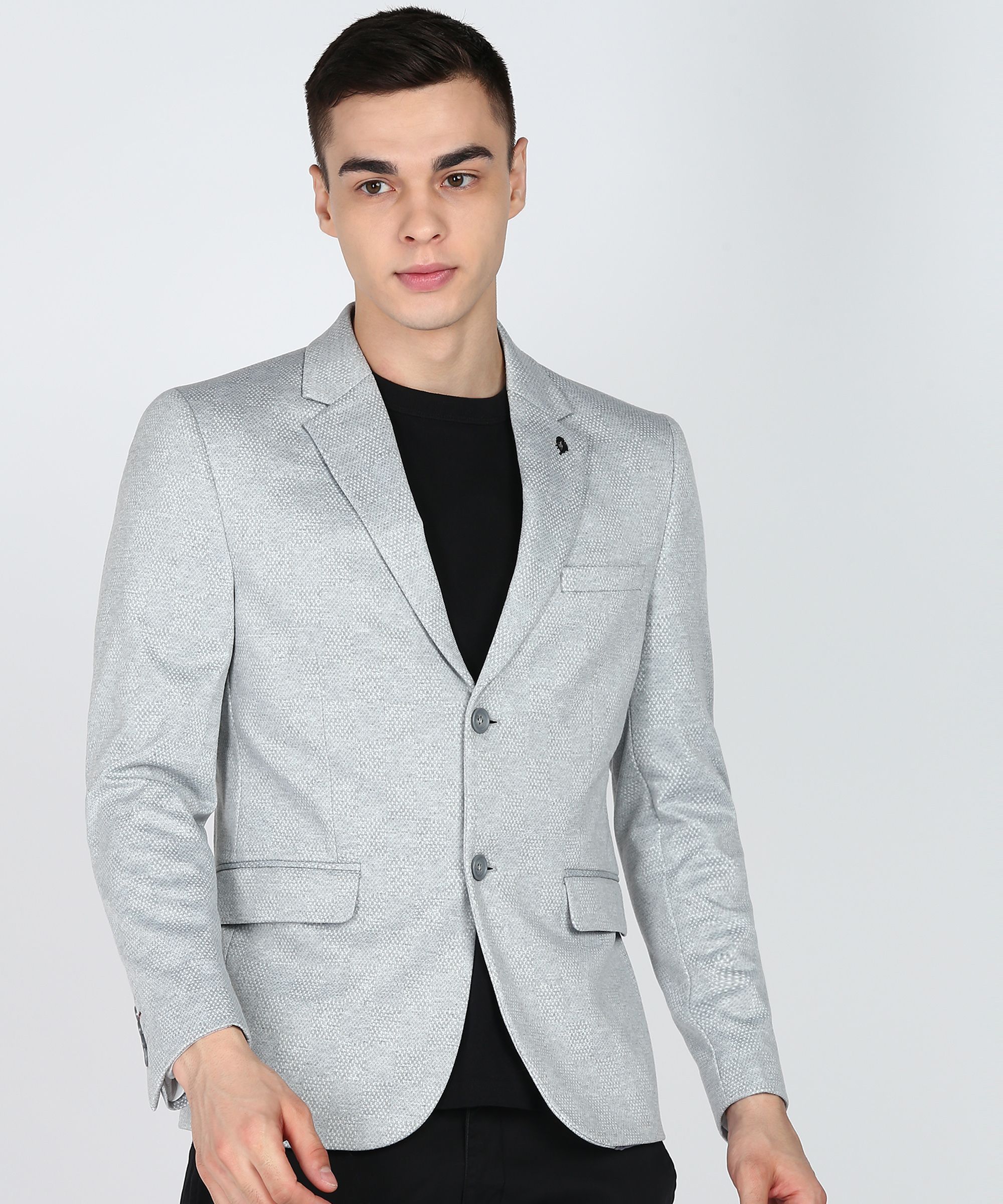 killer Men Self Design Single Breasted Casual Blazer-picture-24