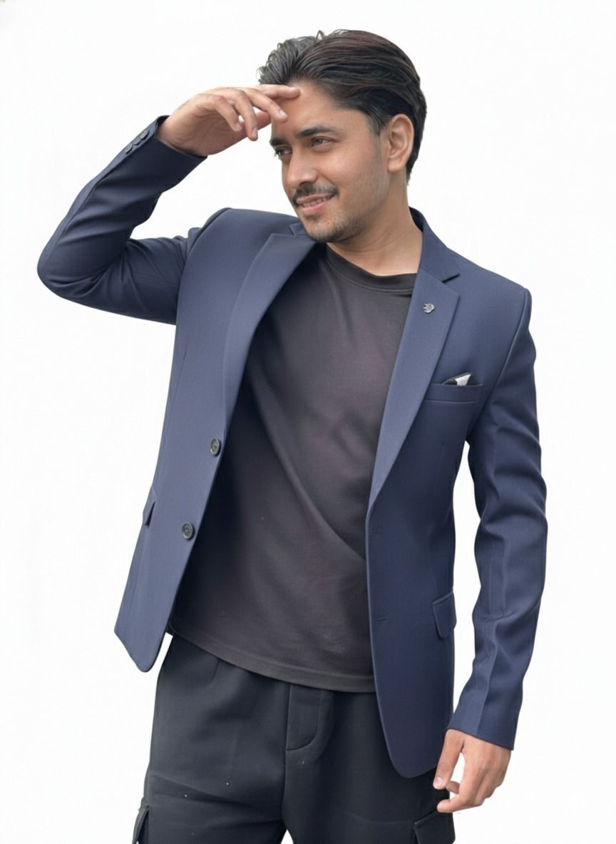 Men Solid Single Breasted Festive & Wedding, Casual, Party, Wedding Blazer-image-26