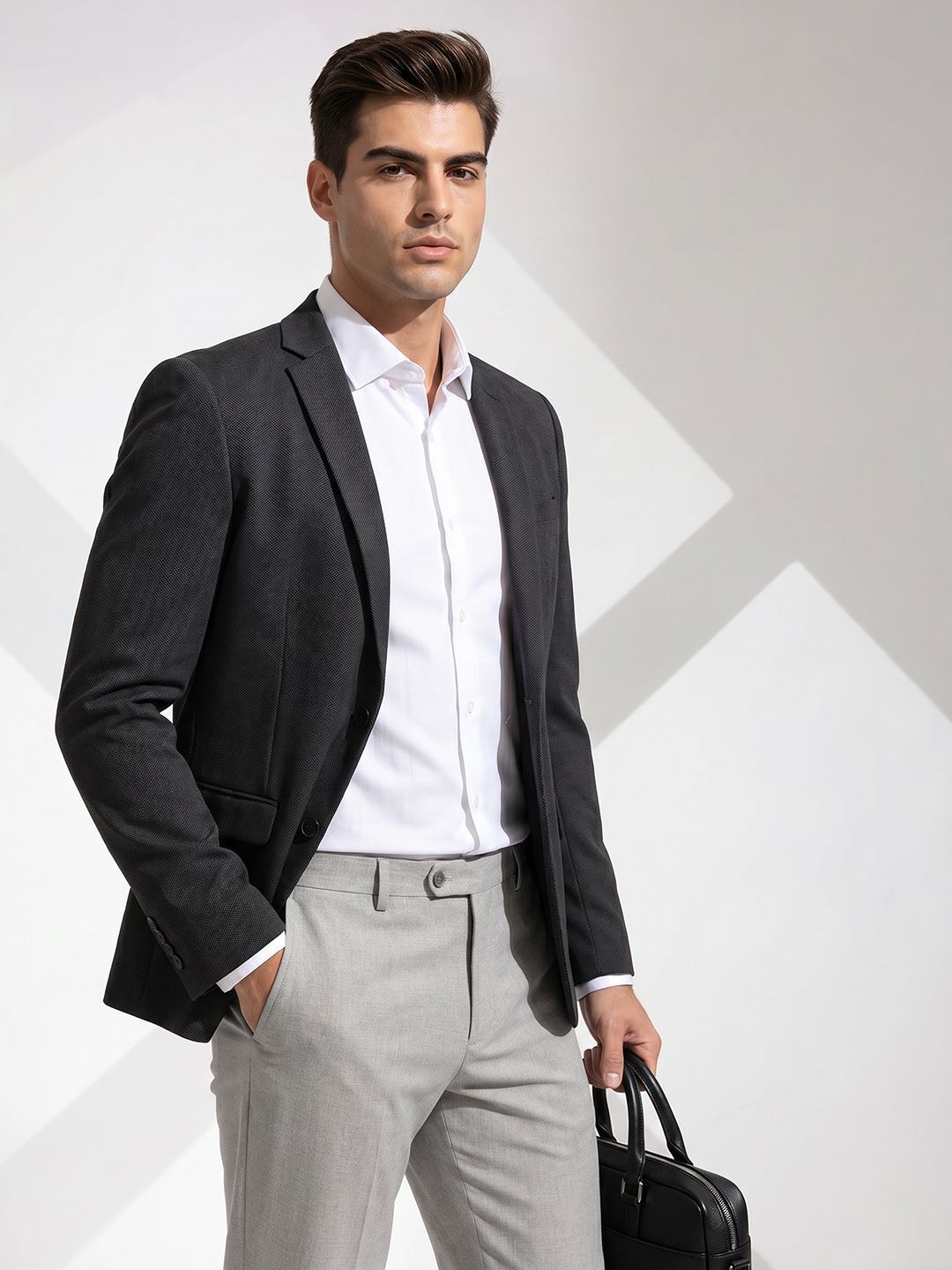 invictus Men Solid Single Breasted Formal Blazer-picture-13