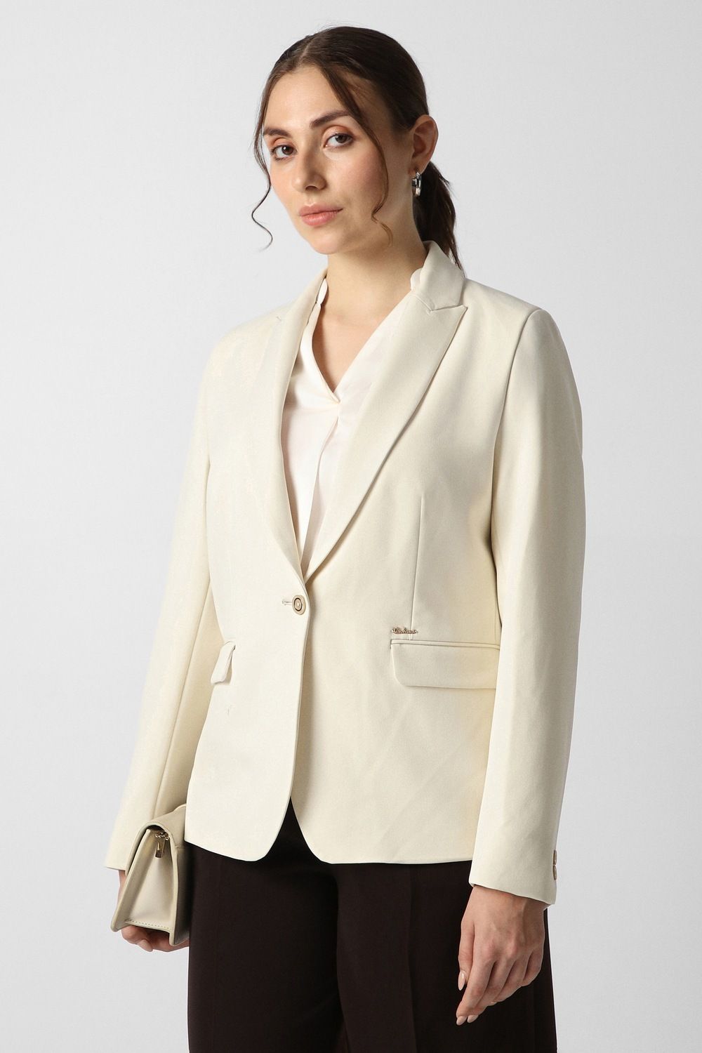 van heusen Women Solid Single Breasted Formal Blazer-picture-33