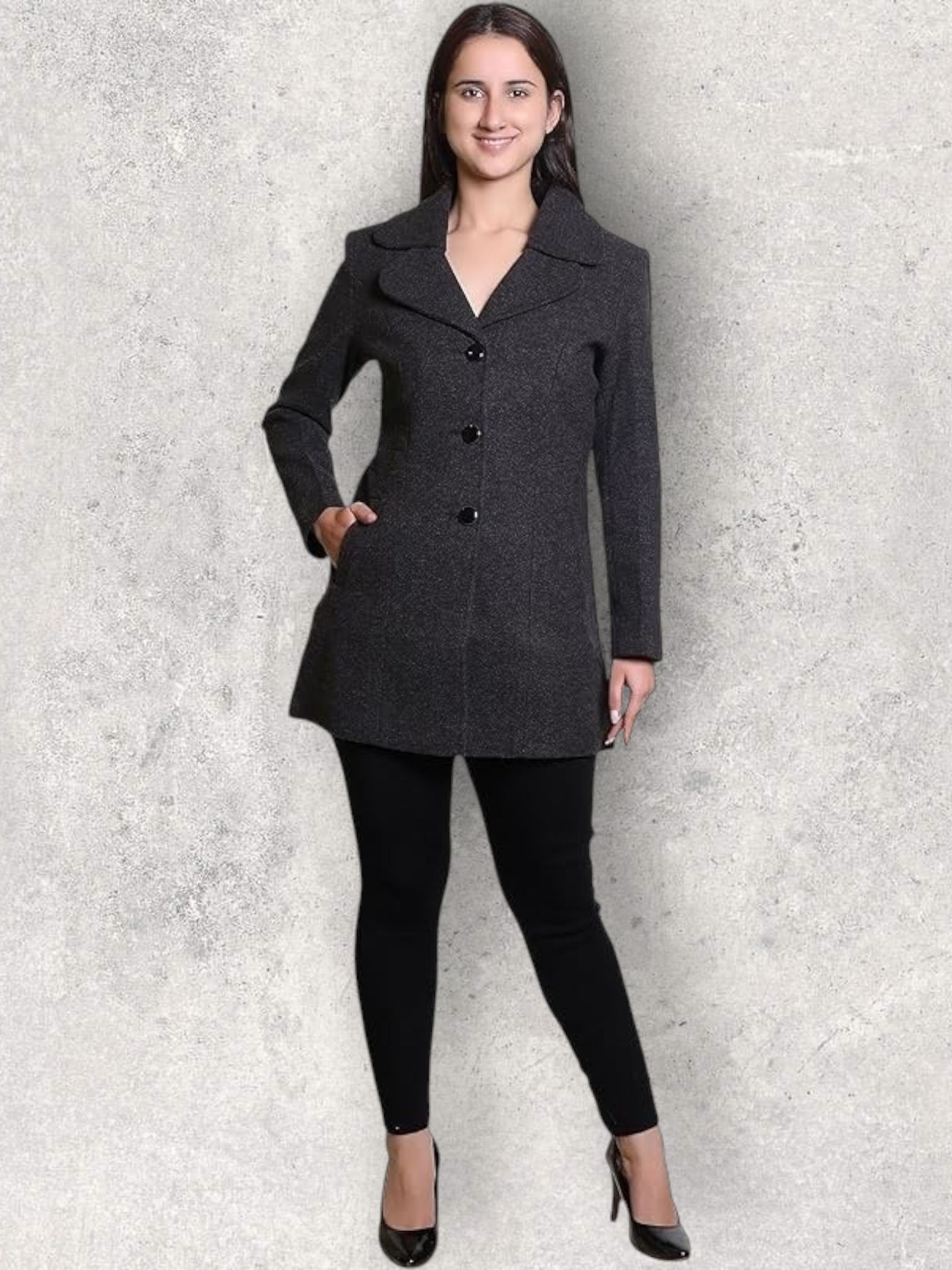 troo blue Women Solid Double Breasted Casual Blazer-picture-13