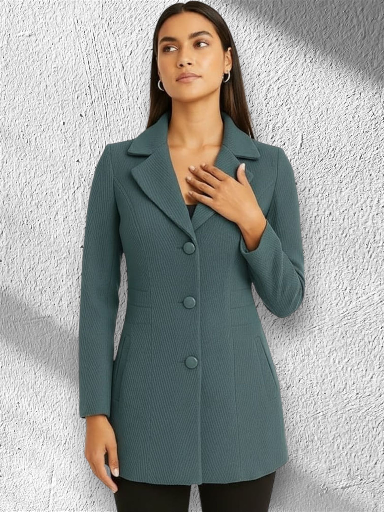 pepzoo Women Solid Double Breasted Casual Blazer-picture-35
