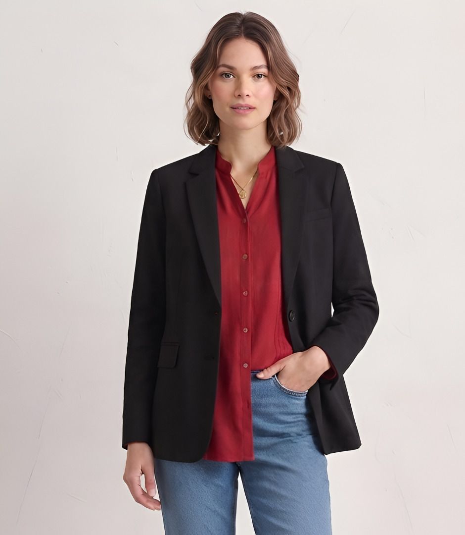 cadmon Women Solid Single Breasted Casual Blazer-picture-16